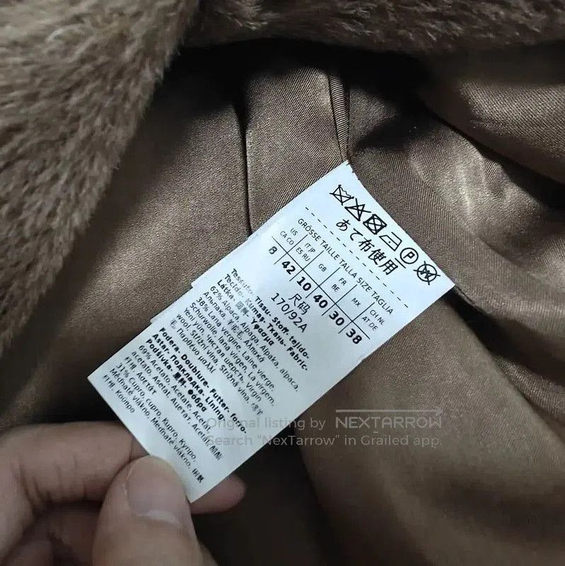 Max Mara MaxMara Brown Alpaca Wool Women's Coat . Size L / US 10 / IT 46 - 5 Thumbnail