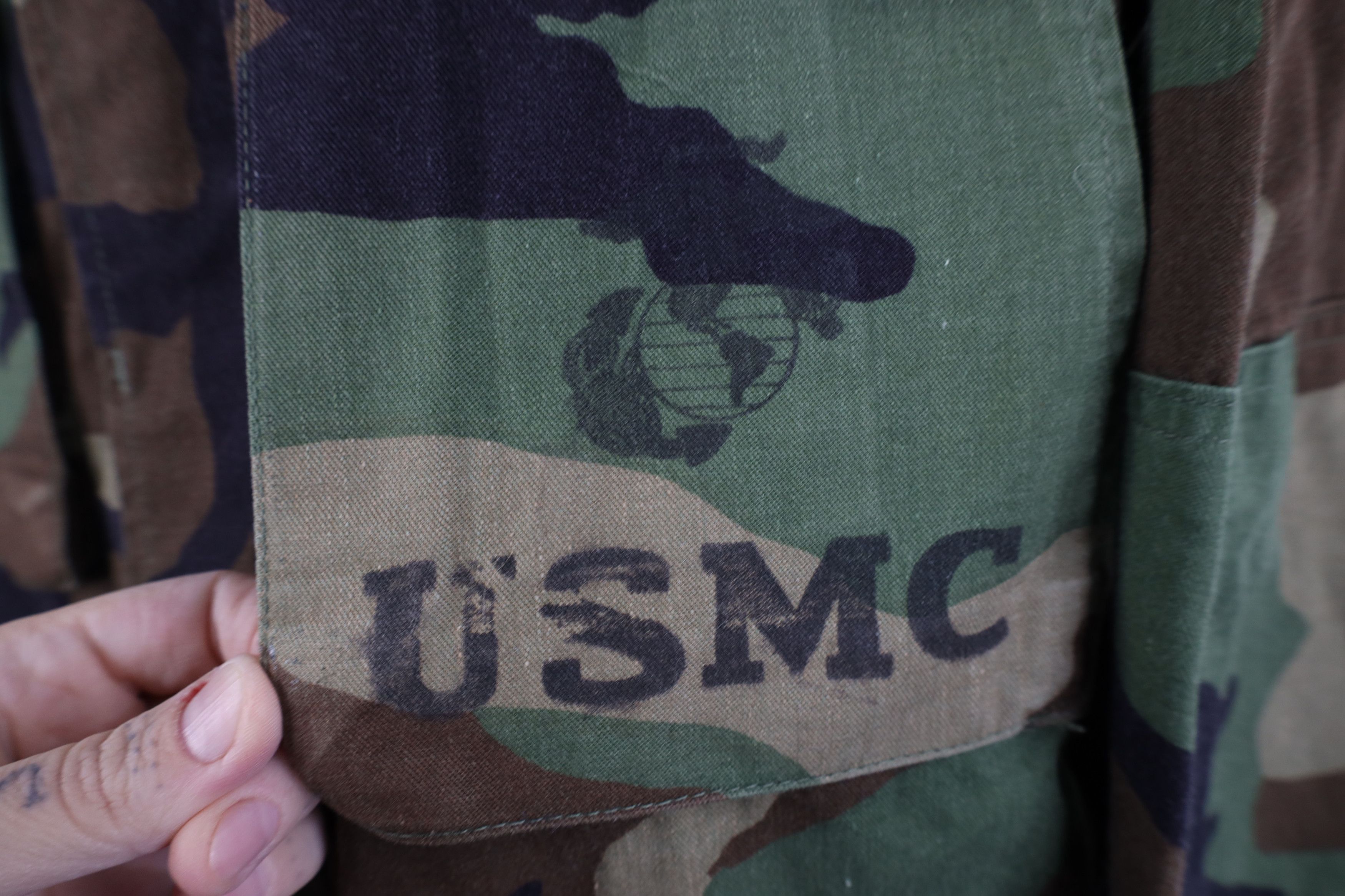 Vintage Vintage 80s USGI Stamp Woodland Camouflage Combat Jacket Size US S / EU 44-46 / 1 - 4 Thumbnail