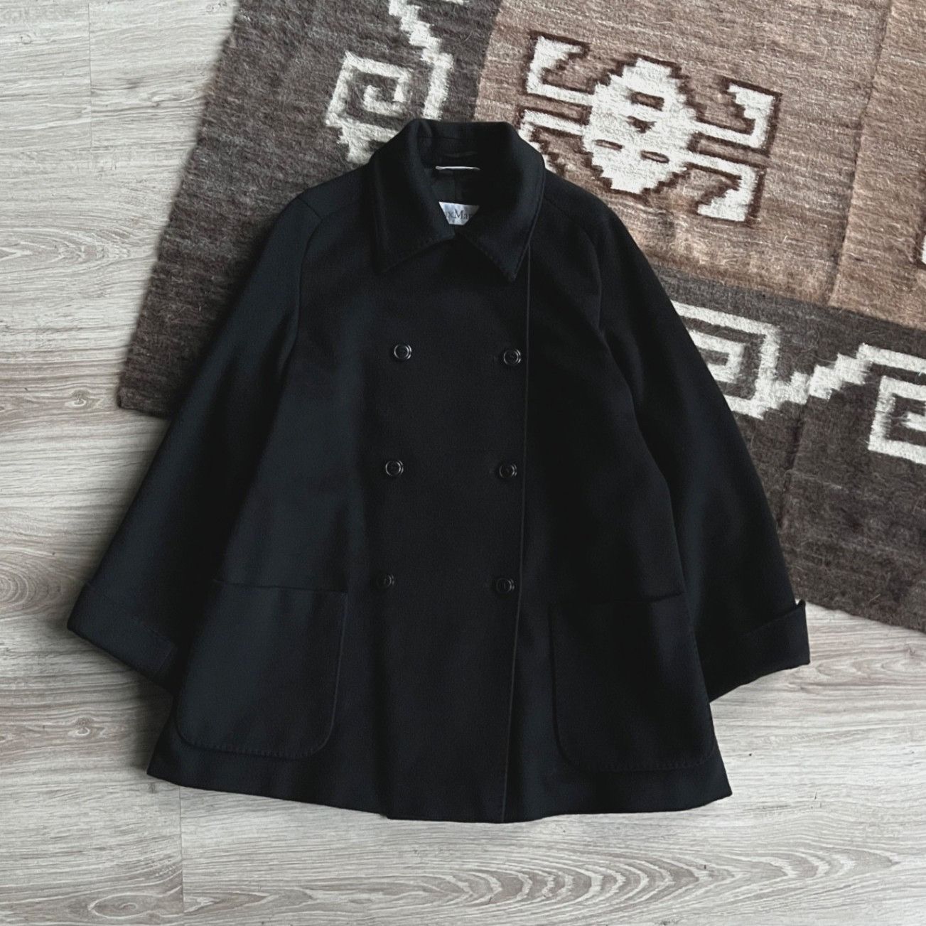 Max Mara Max Mara Peacoat Jacket Wool Angora Cashmere 9728AC Size L / US 10 / IT 46 - 3 Thumbnail