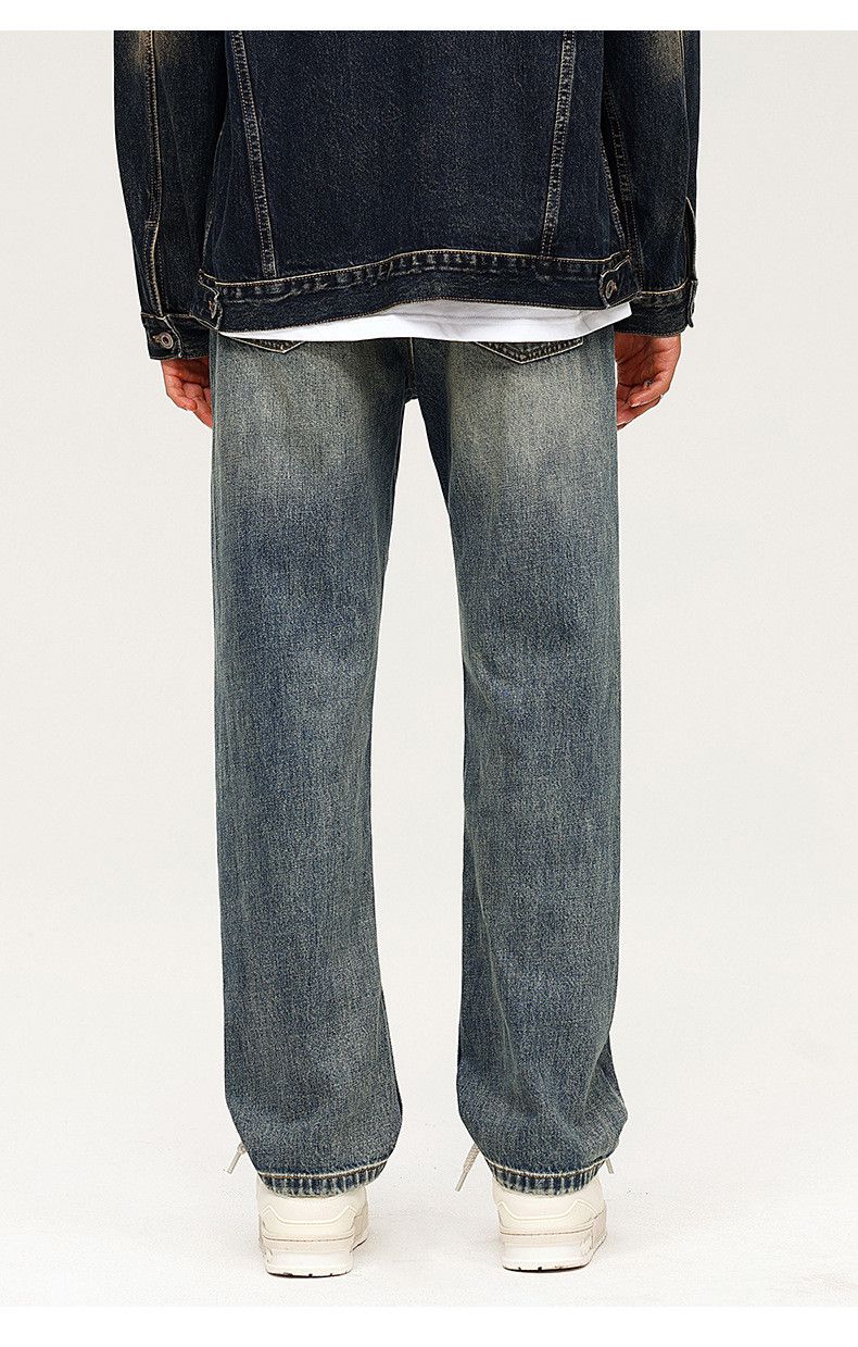 Japanese Brand × Vintage Vintage distressed straight-leg men's washed loose jeans Size US 32 / EU 48 - 4 Thumbnail