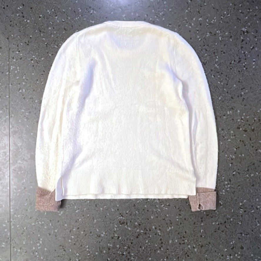 Madewell Madewell Cream Knit Sweater w/ Mauve Cuffs L Size US L / EU 52-54 / 3 - 5 Thumbnail