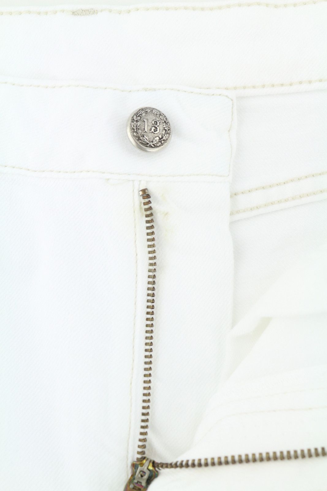 R13 BOY FLARE 31 Aerin White Stretch Zip Fly Denim Jeans 87162 Size 31" - 12 Thumbnail