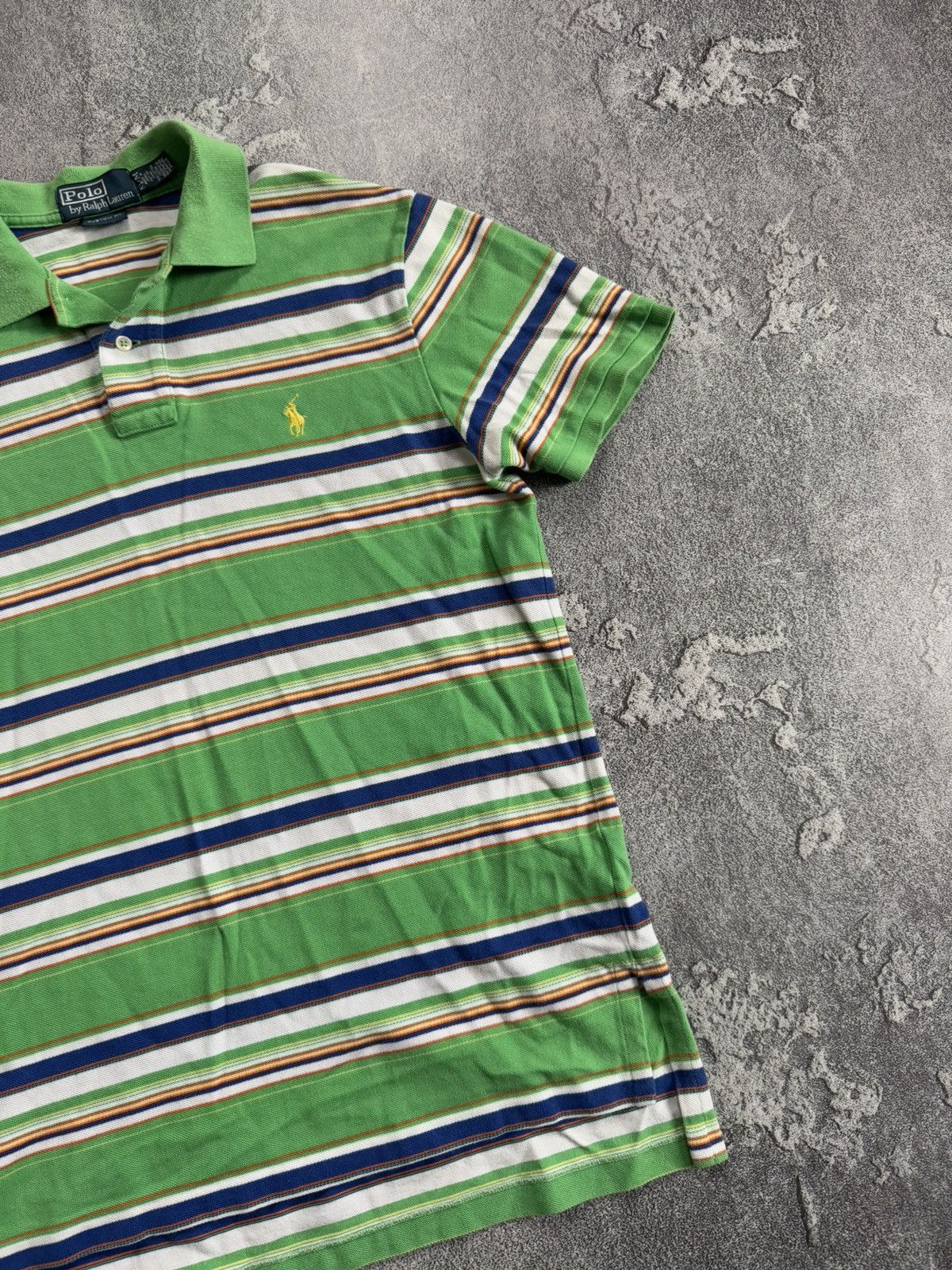 Polo Ralph Lauren × Ralph Lauren × Vintage Polo Ralph Lauren M striped polo button up T-shirt tee RL Size US M / EU 48-50 / 2 - 6 Thumbnail