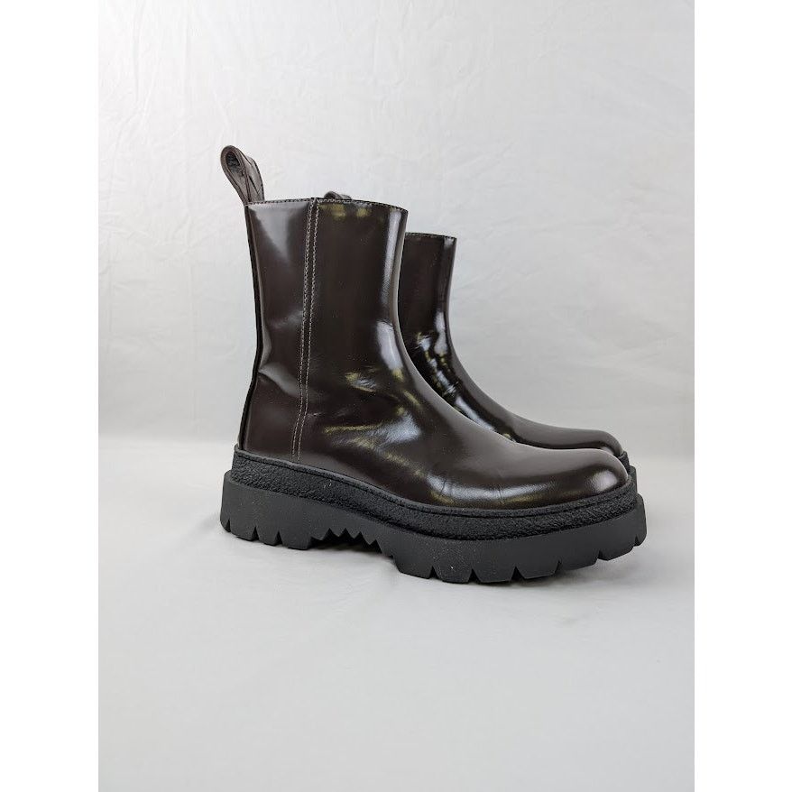 Bottega Veneta o1rshd1 Texas Calf Highway Ankle Boot in Fondant/Black Size US 10 / EU 43 - 8 Thumbnail