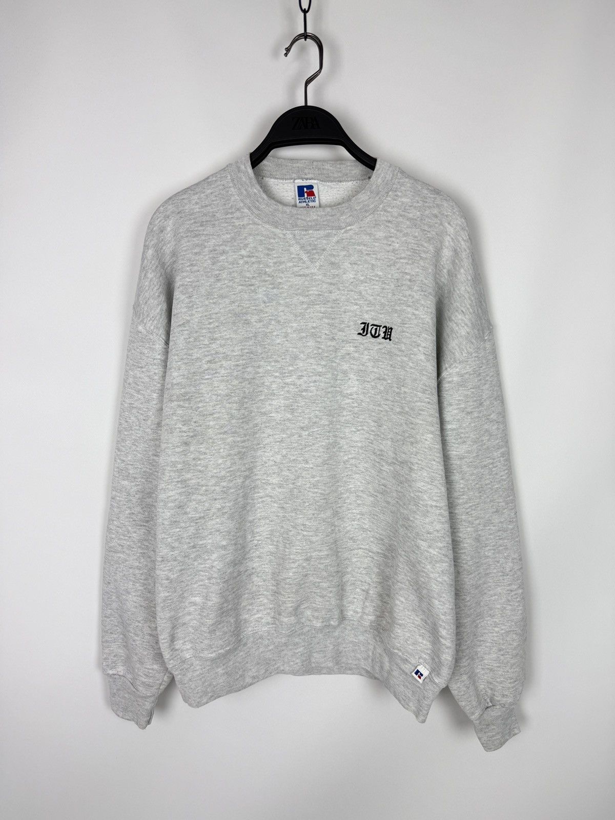 Russell Athletic 1990’s Vintage Russel Athletic Heather Gray Boxy Sweatshirt Size US XL / EU 56 / 4 - 1 Thumbnail