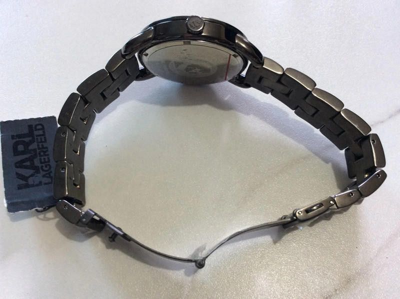 Karl Lagerfeld Karl Lagerfeld ladies cream dial black bracelet watch Size ONE SIZE - 8 Thumbnail