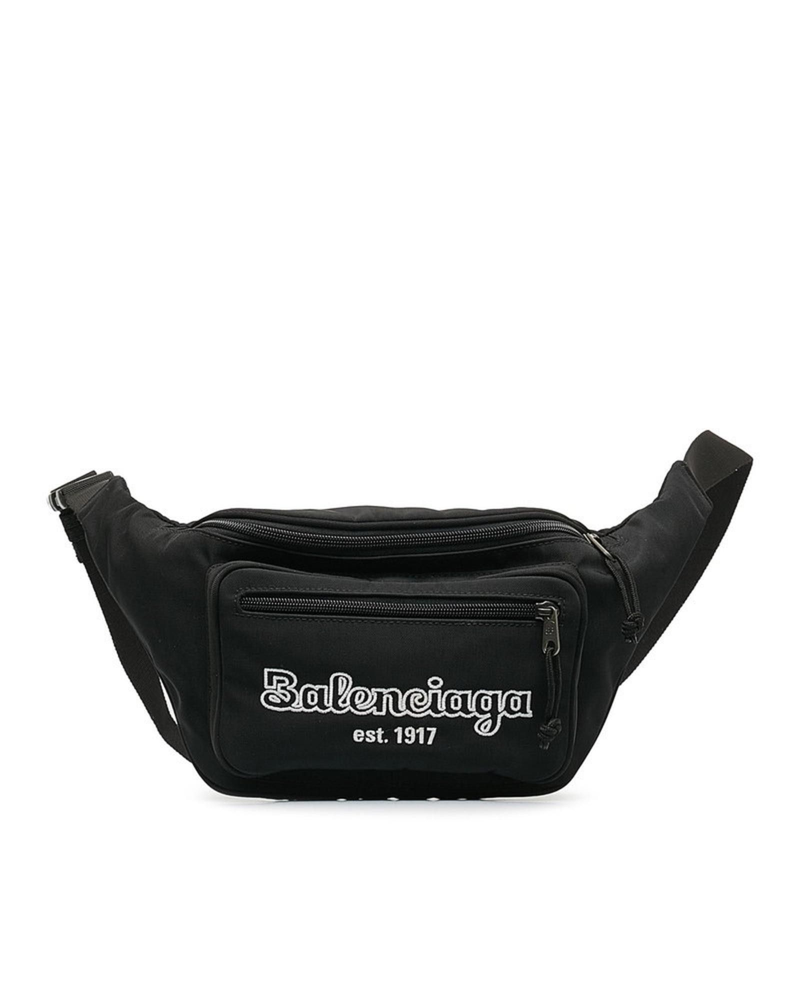 image of Balenciaga Black Nylon Fanny Pack And Sling Bag For Everyday Adventures, Women's