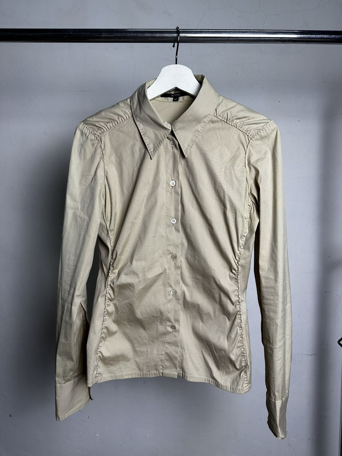 Gucci Gucci Tom Ford Ruched Fitted Shirt Size M / US 6-8 / IT 42-44 - 1 Thumbnail