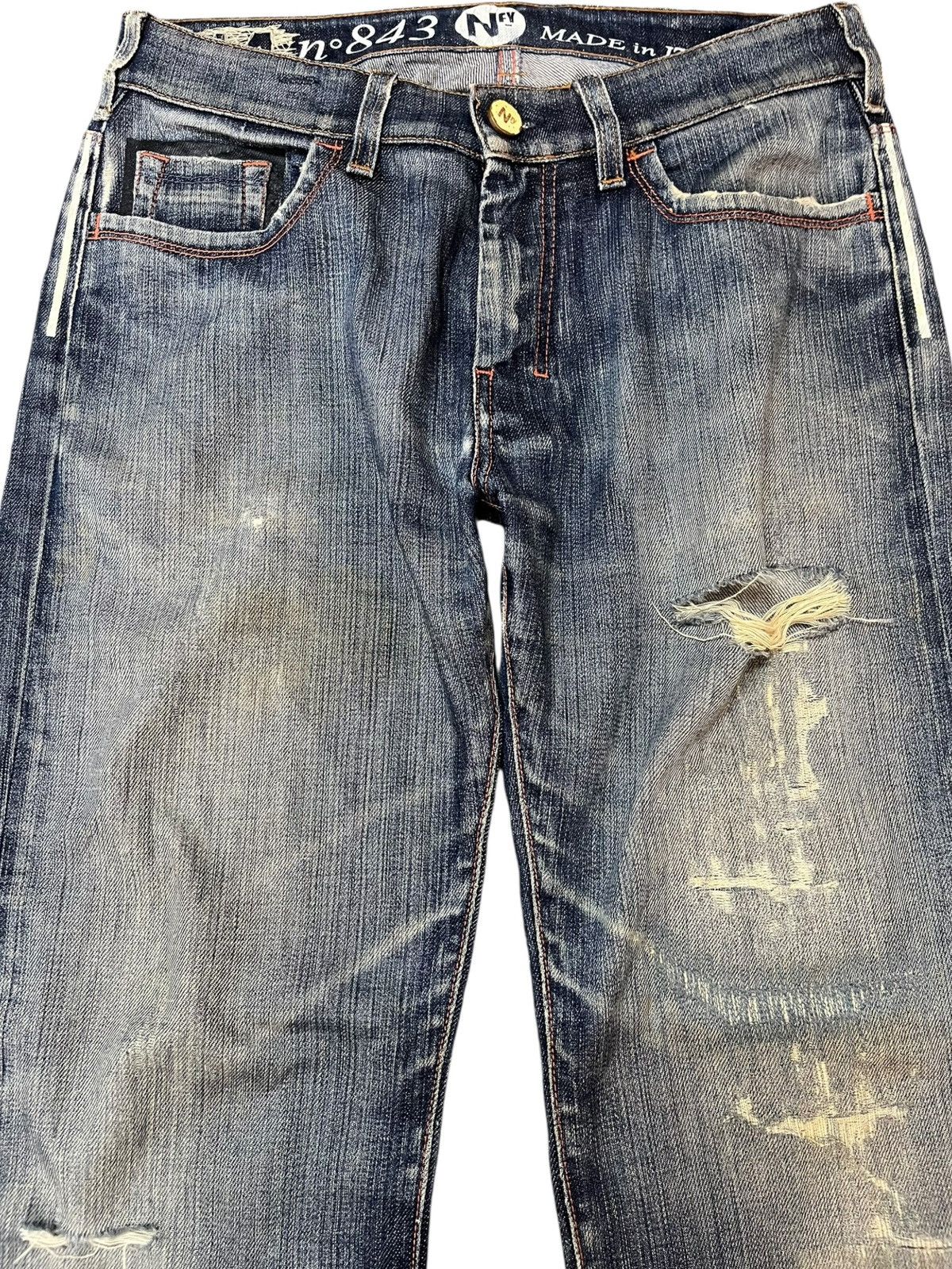 Notify Vintage Notify Baggy Wide Leg Distressed Denim Size US 31 - 2 Thumbnail