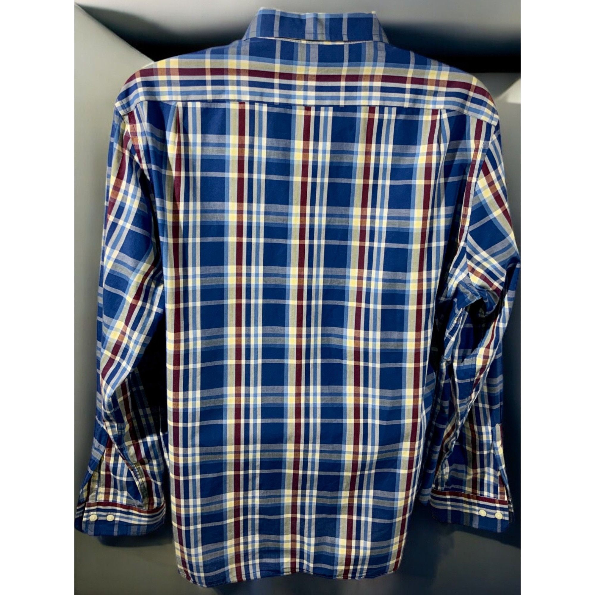 Nautica Nautica Mens Long Sleeve Limoges Blue Plaid Button Up Shirt Size US XL / EU 56 / 4 - 6 Thumbnail
