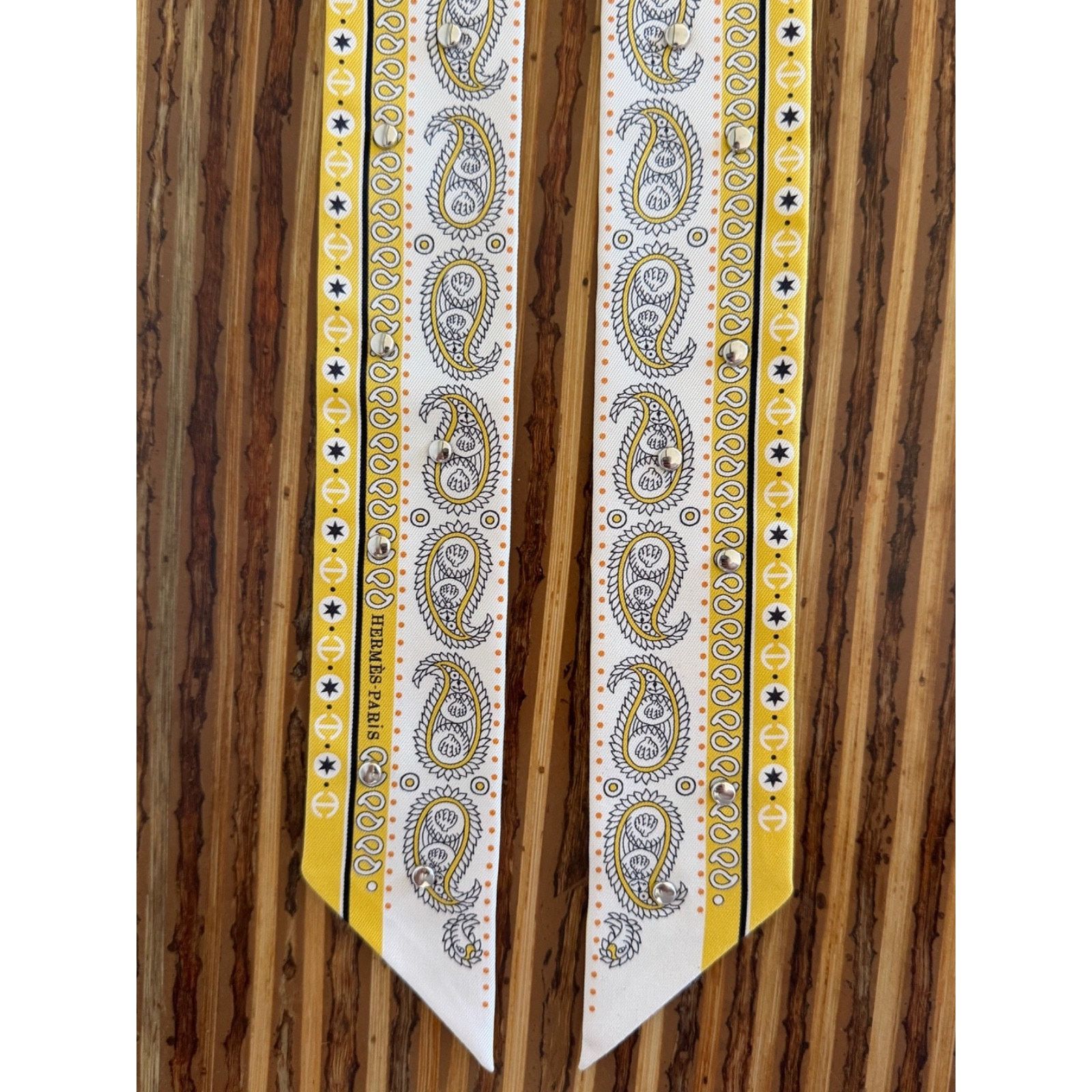 Hermes Hermes Scarf Twilly Tatouages Marins Bandana Studded Silk Size ONE SIZE - 11 Thumbnail