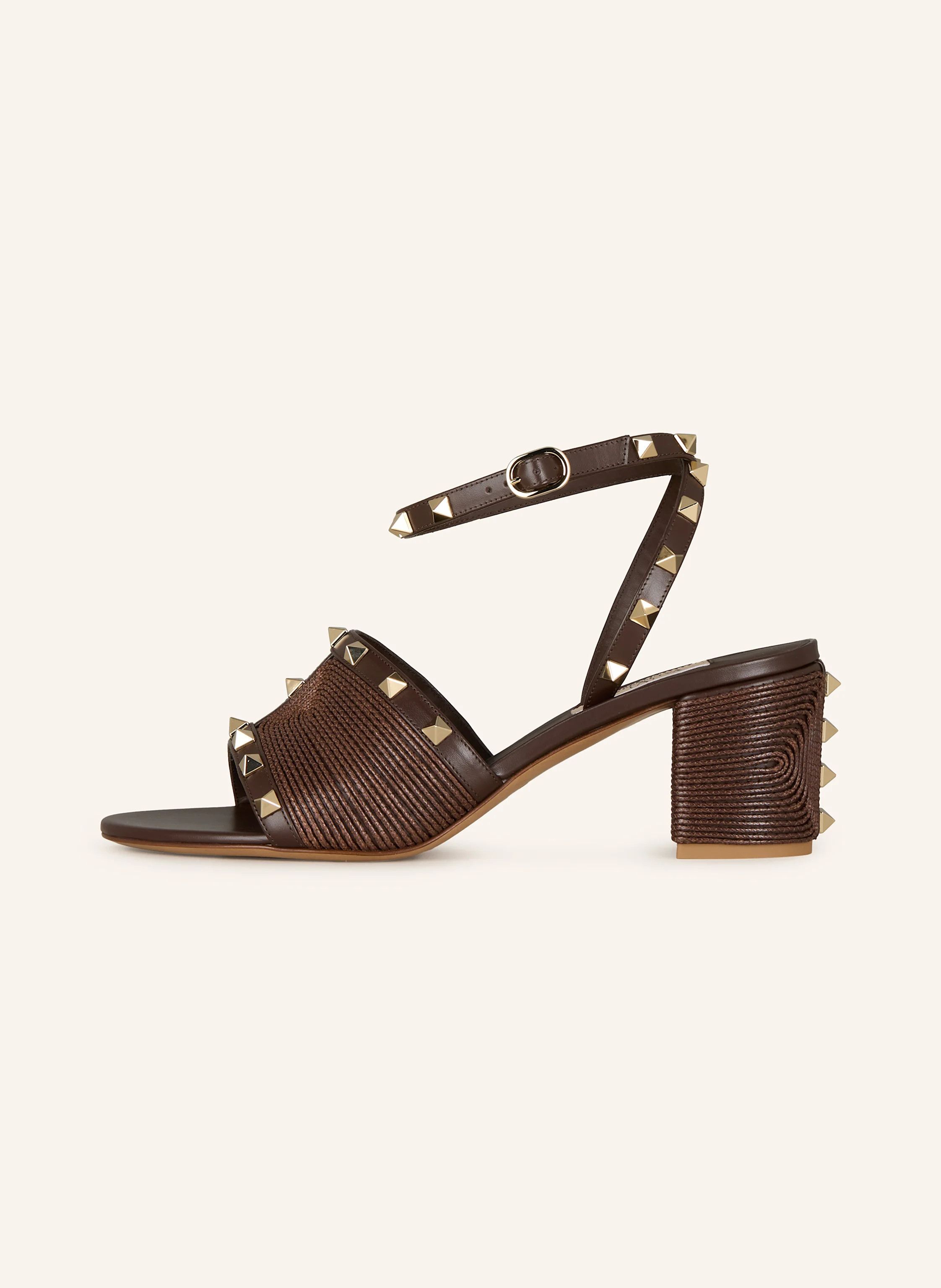 Valentino os11x0126 Rockstud Ankle Strap Sandals in Brown Size US 11 / IT 41 - 4 Thumbnail