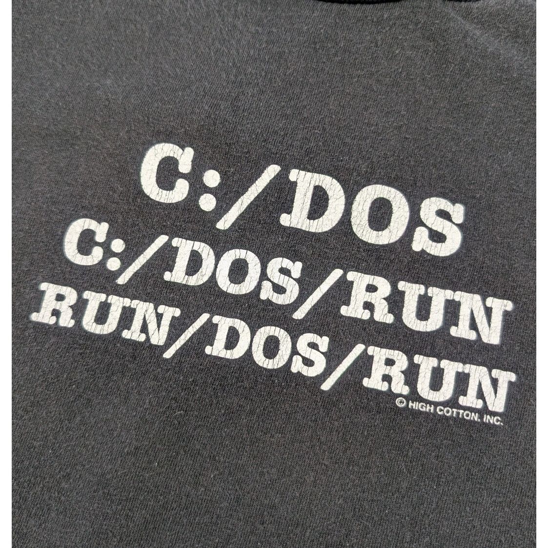 Delta × Vintage Vintage C Dos Run Coding Gag T-Shirt Size US XL / EU 56 / 4 - 2 Thumbnail