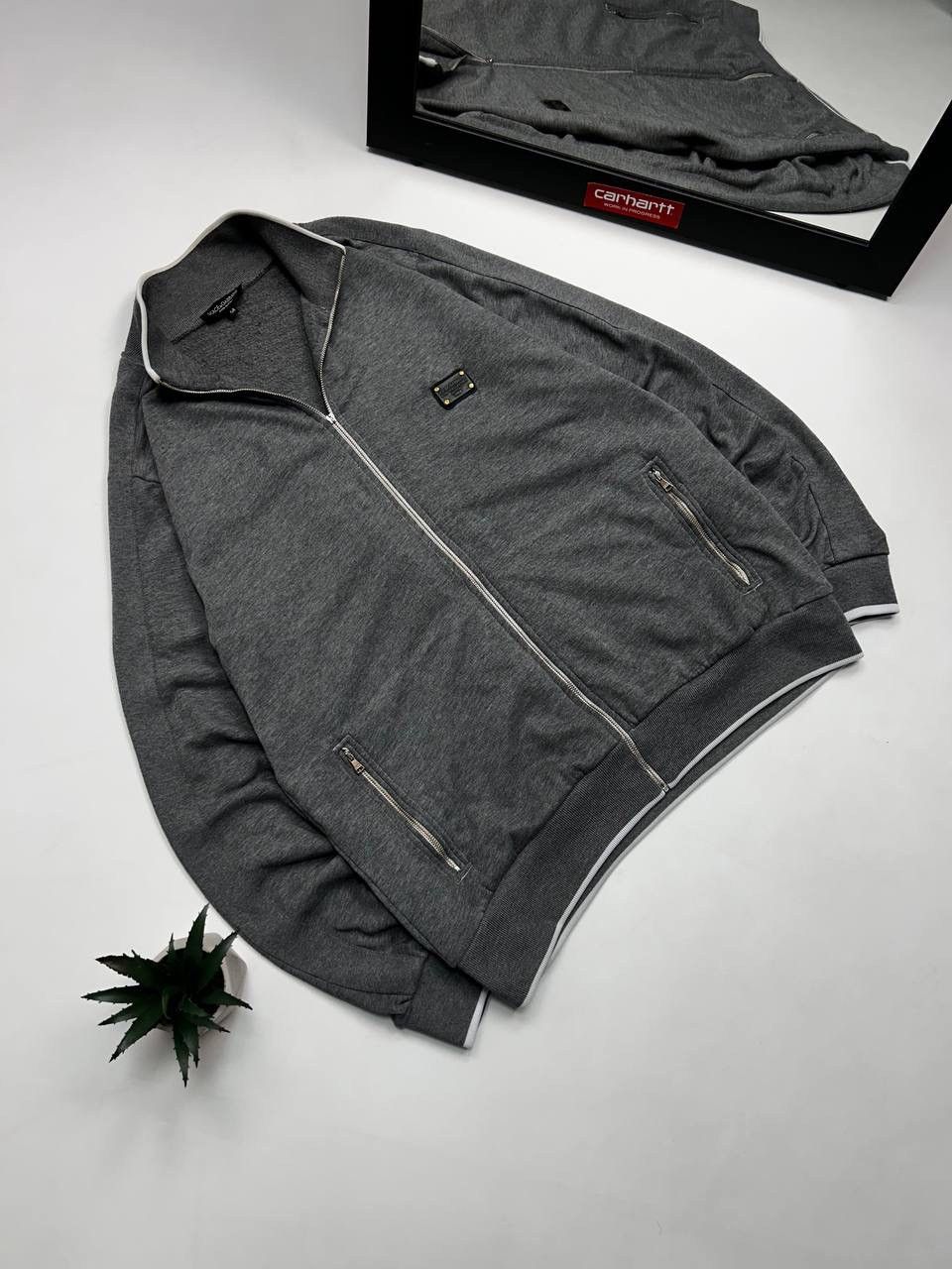 Dolce & Gabbana Zip Up Track Jacket Cotton Sweatshirt