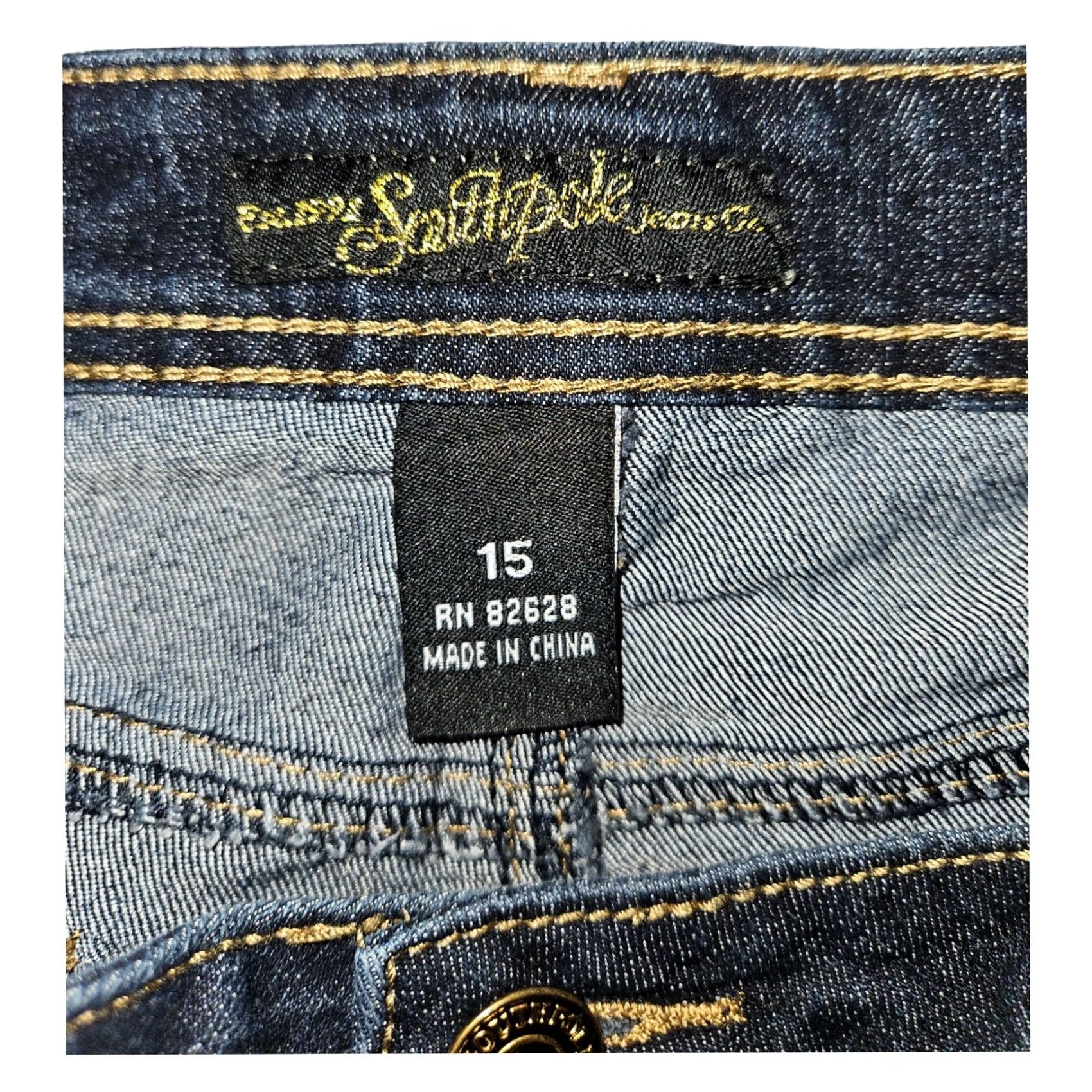Southpole VINTAGE: Southpole Jeans Shorts Women's 15 Blue Denim Hipster Hip Hop Rivets Zippers Size 36" / US 14 / IT 50 - 2 Thumbnail