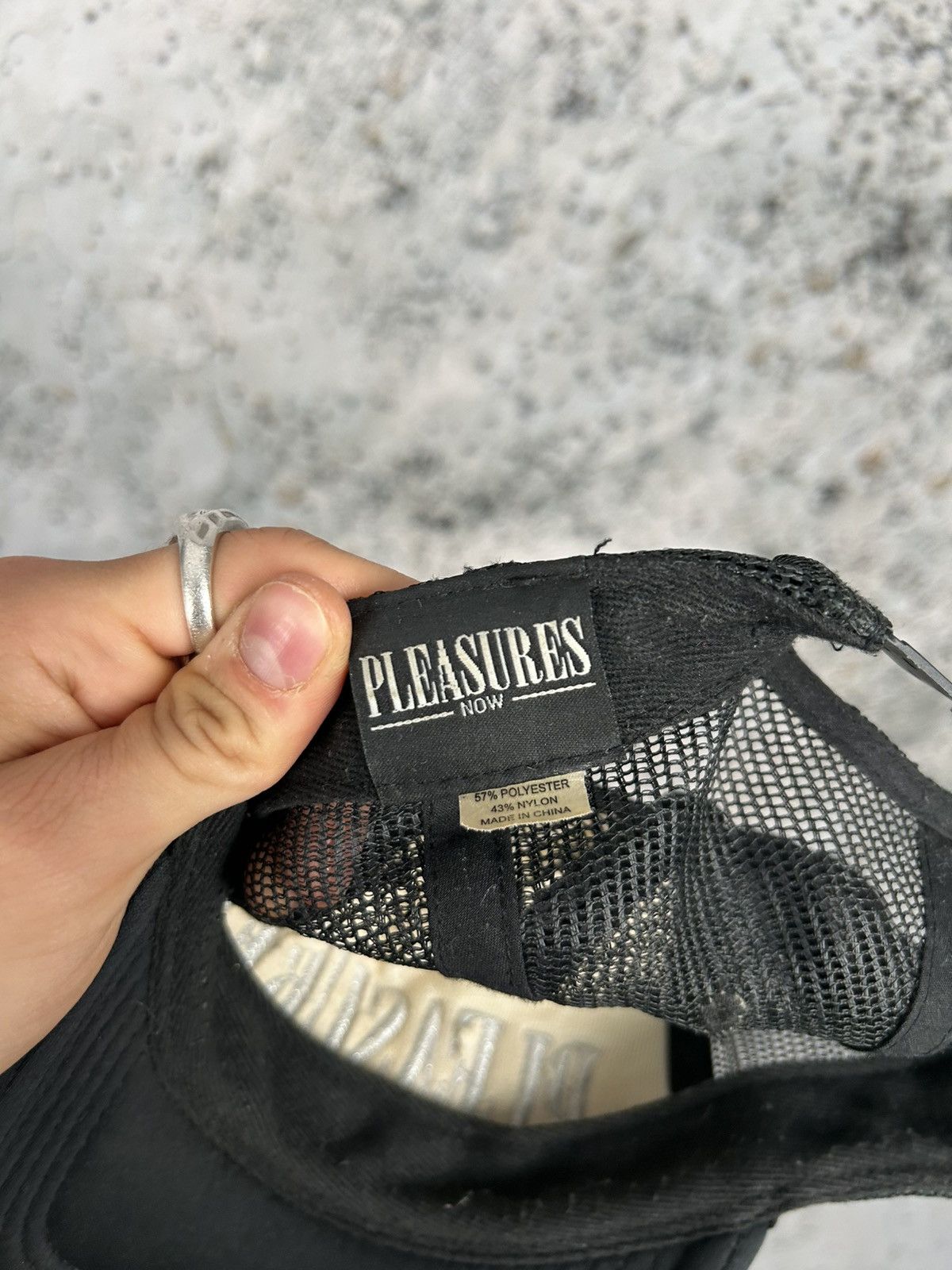 Pleasures Pleasures Trucker Hat Streetwear Avant Garde Grunge Punk Size ONE SIZE - 6 Thumbnail