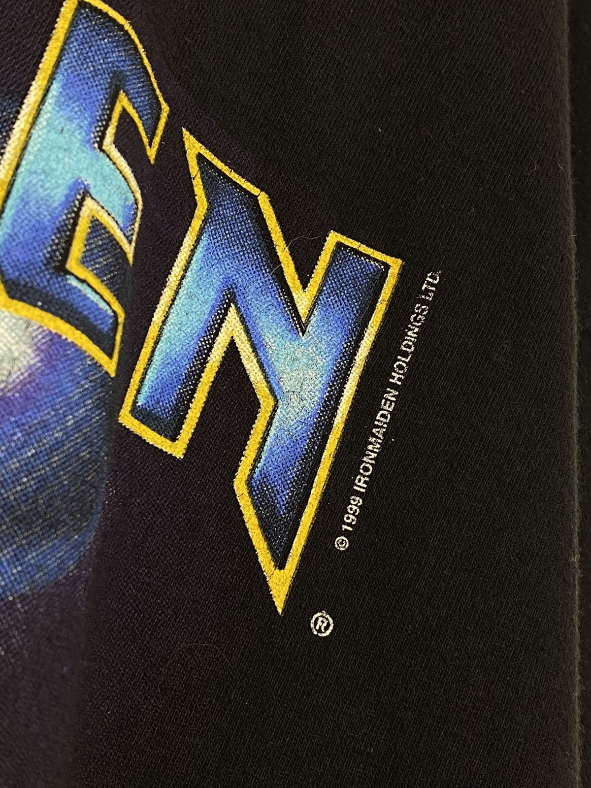 Band Tees Vintage 1999 Iron Maiden Ed Hunter Tour Metal T-shirt Size US L / EU 52-54 / 3 - 6 Thumbnail