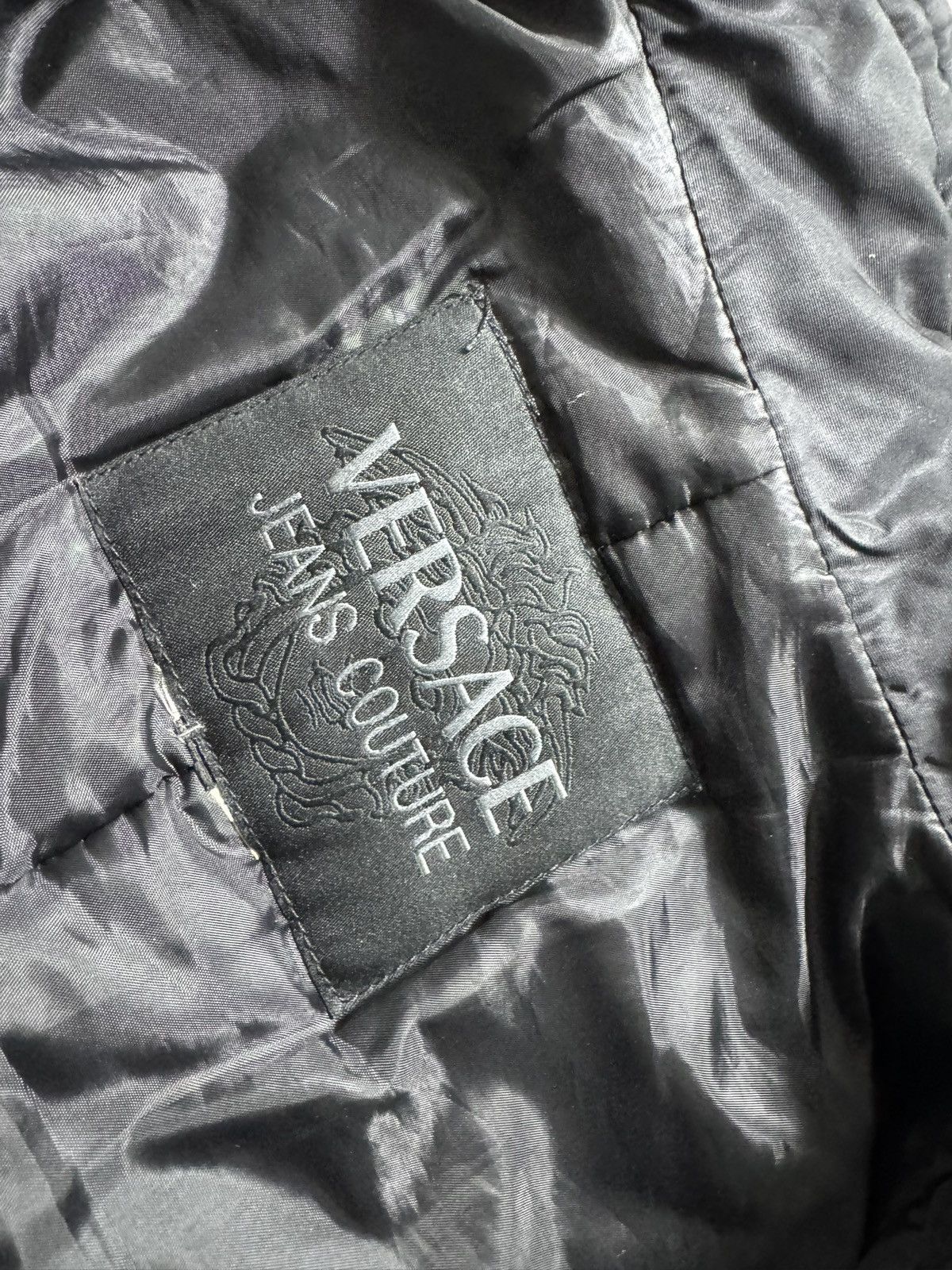 Versace Jeans Couture Versace Jeans Couture Black Bomber Puffer Jacket Vintage Size US S / EU 44-46 / 1 - 8 Thumbnail