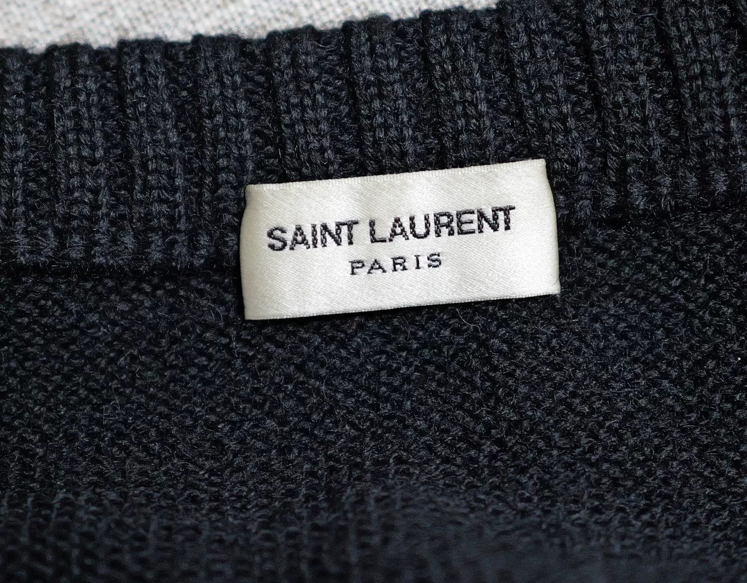 Saint Laurent Paris Saint Laurent Black Oversized Dinosaur Sweater. Size US XL / EU 56 / 4 - 4 Thumbnail