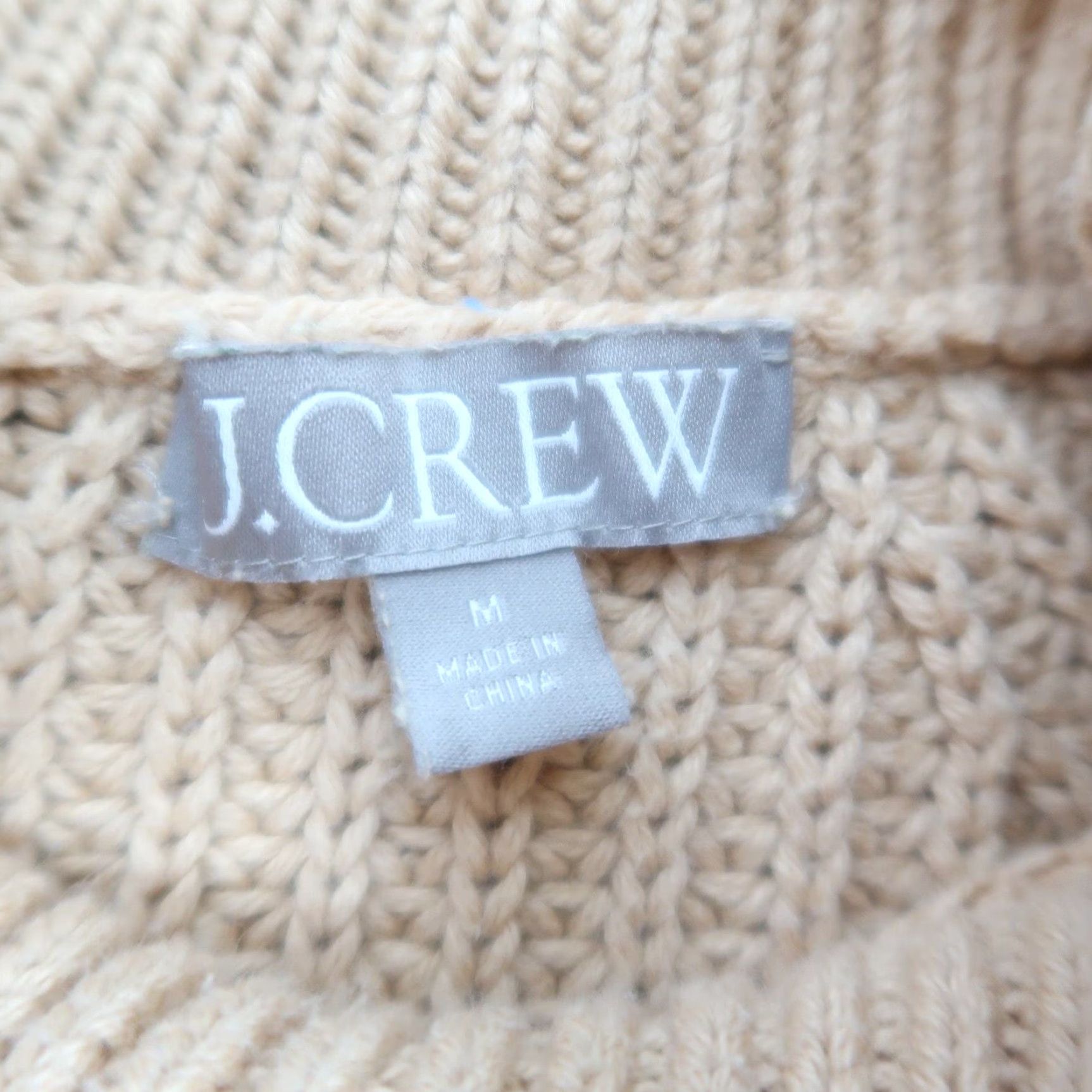 J.Crew J. Crew Sweater Shirt Womens Small Tan Cotton Mock Neck Chunky Knit Pullover Casual 100% Cotton Women’s Small Tan Mock Neck Knit Sweatshirt Size S / US 4 / IT 40 - 5 Thumbnail