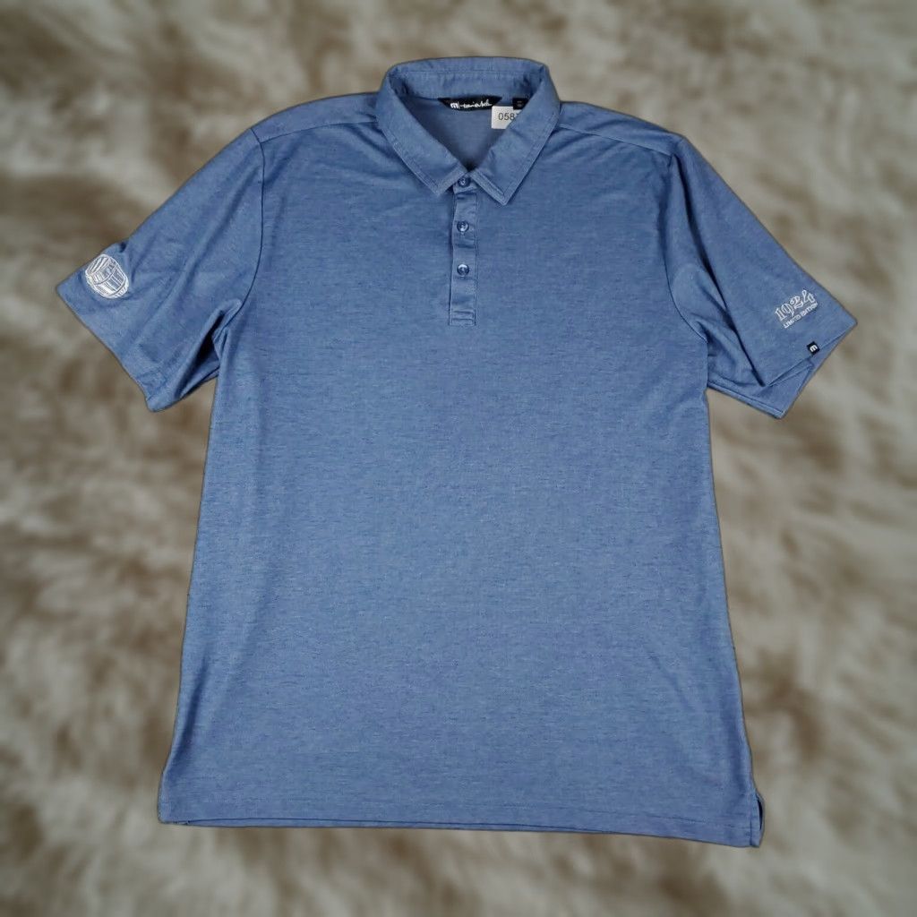 TravisMathew VINTAGE Travis Mathew Polo Shirt Mens 2XL Blue Short Sleeve Shirt Adult 2XL Blue Sports Casual Mens Size US XXL / EU 58 / 5 - 1 Thumbnail