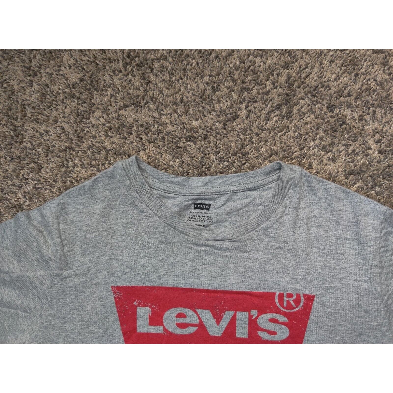 Levi's Levi's Shirt Adult Mens Small Gray Red Spell Out Size US S / EU 44-46 / 1 - 3 Thumbnail