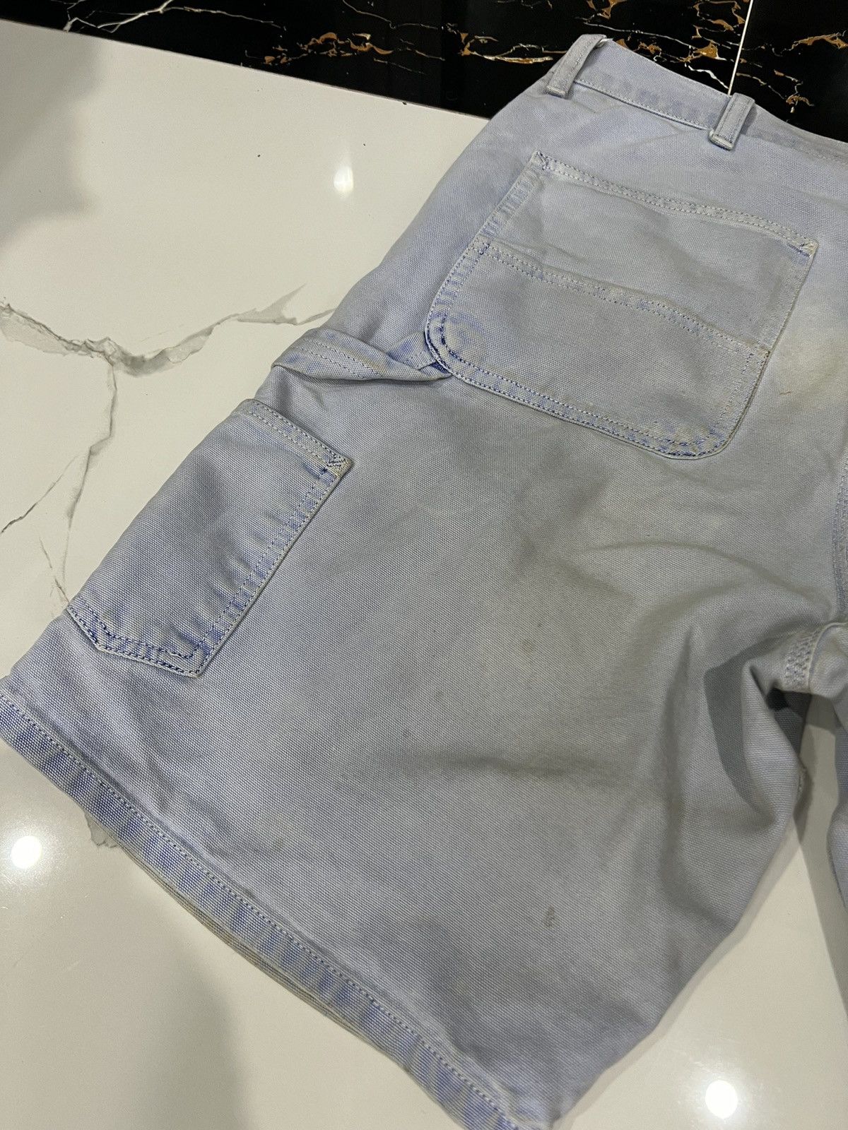 Carhartt × Vintage 90’s CARHARTT SINGLE KNEE SHORTS DISTRESSED SHORTS Y2K Size US 34 / EU 50 - 8 Thumbnail