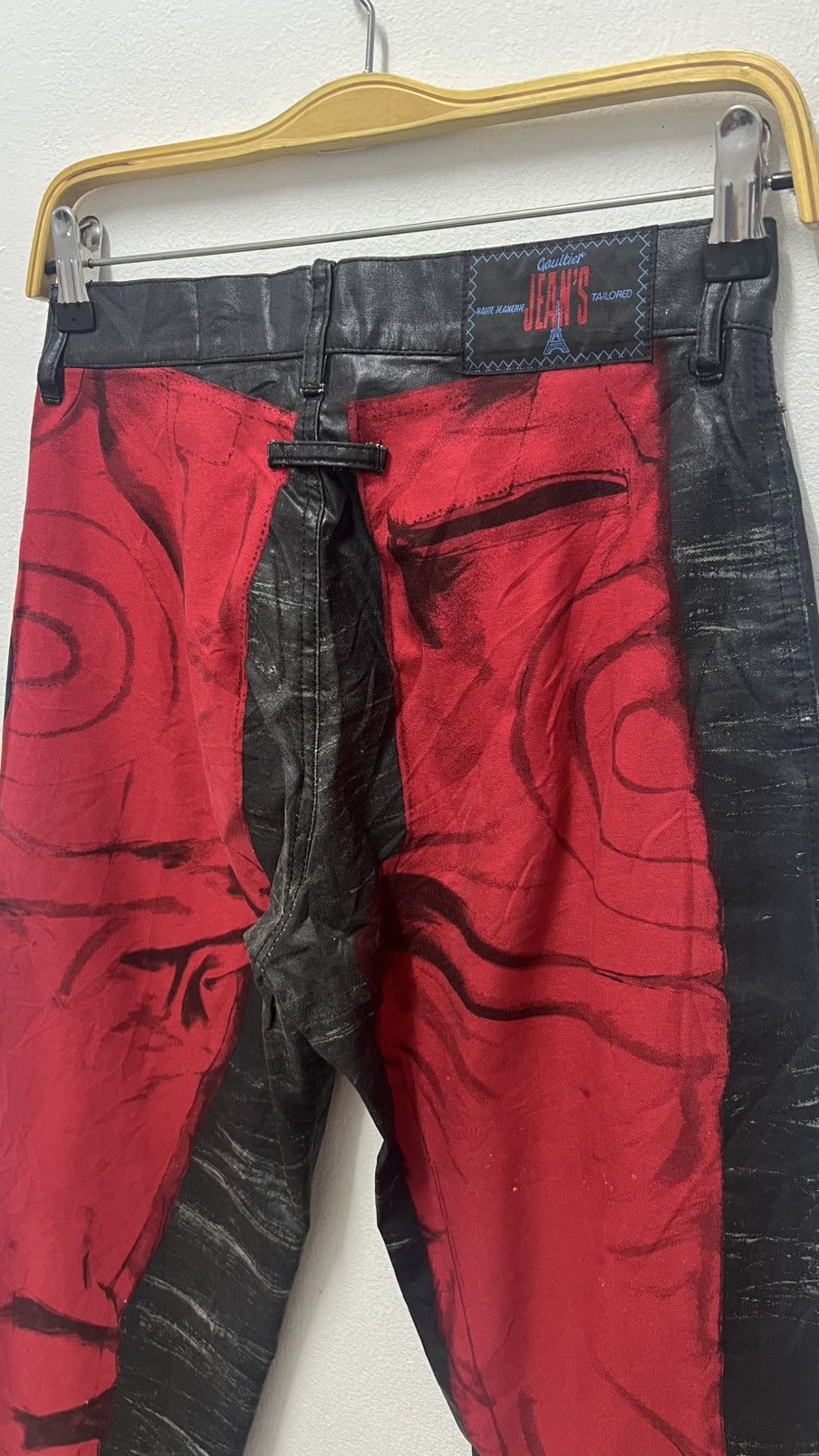 Jean Paul Gaultier Ss119 Jeans Paup Gaultier Trompe I’Oeil Biker Coating Pants Size 28" / US 6 / IT 42 - 8 Thumbnail