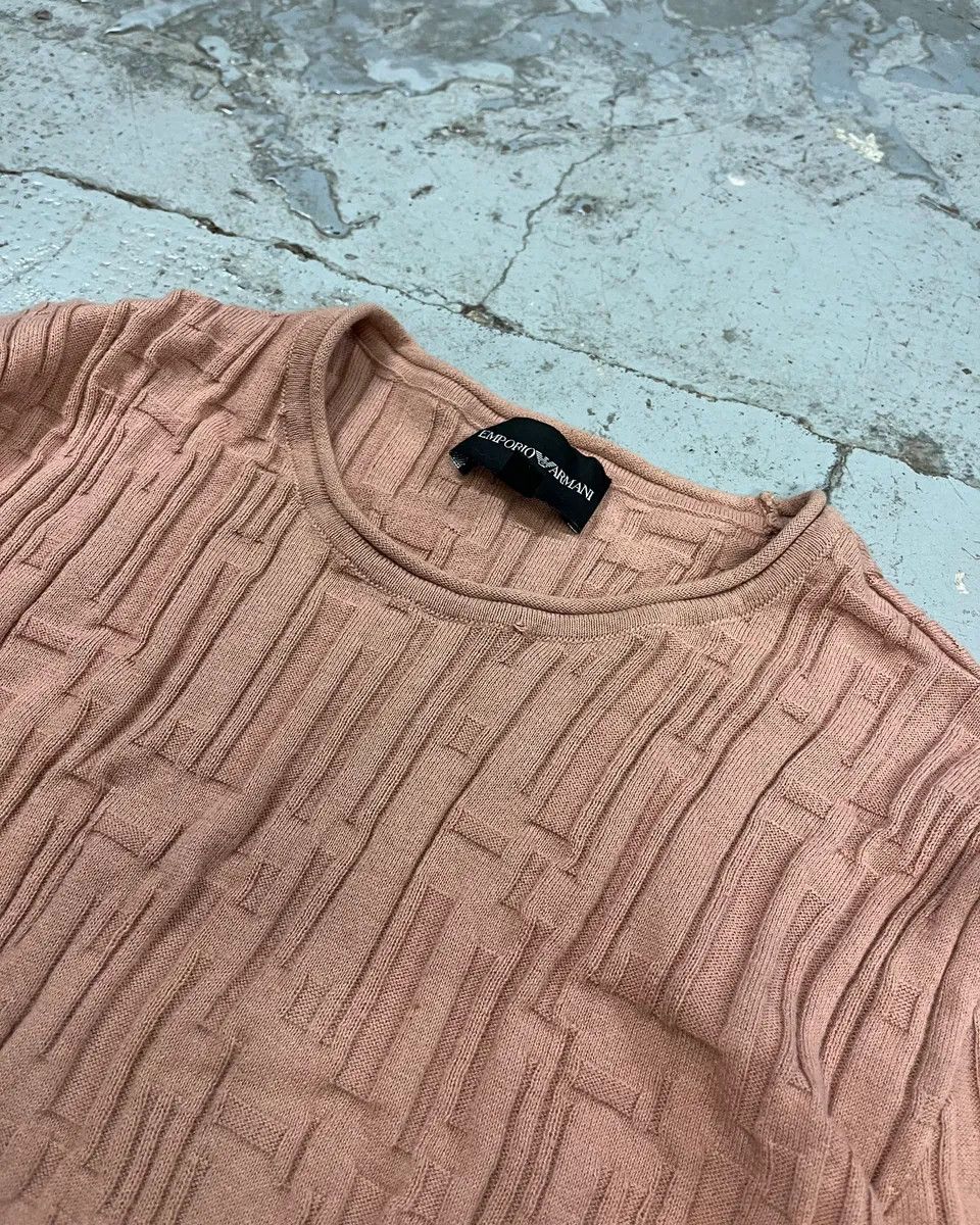 Emporio Armani AW2021 Emporio Armani Pink Textured Sweater Size US S / EU 44-46 / 1 - 5 Thumbnail