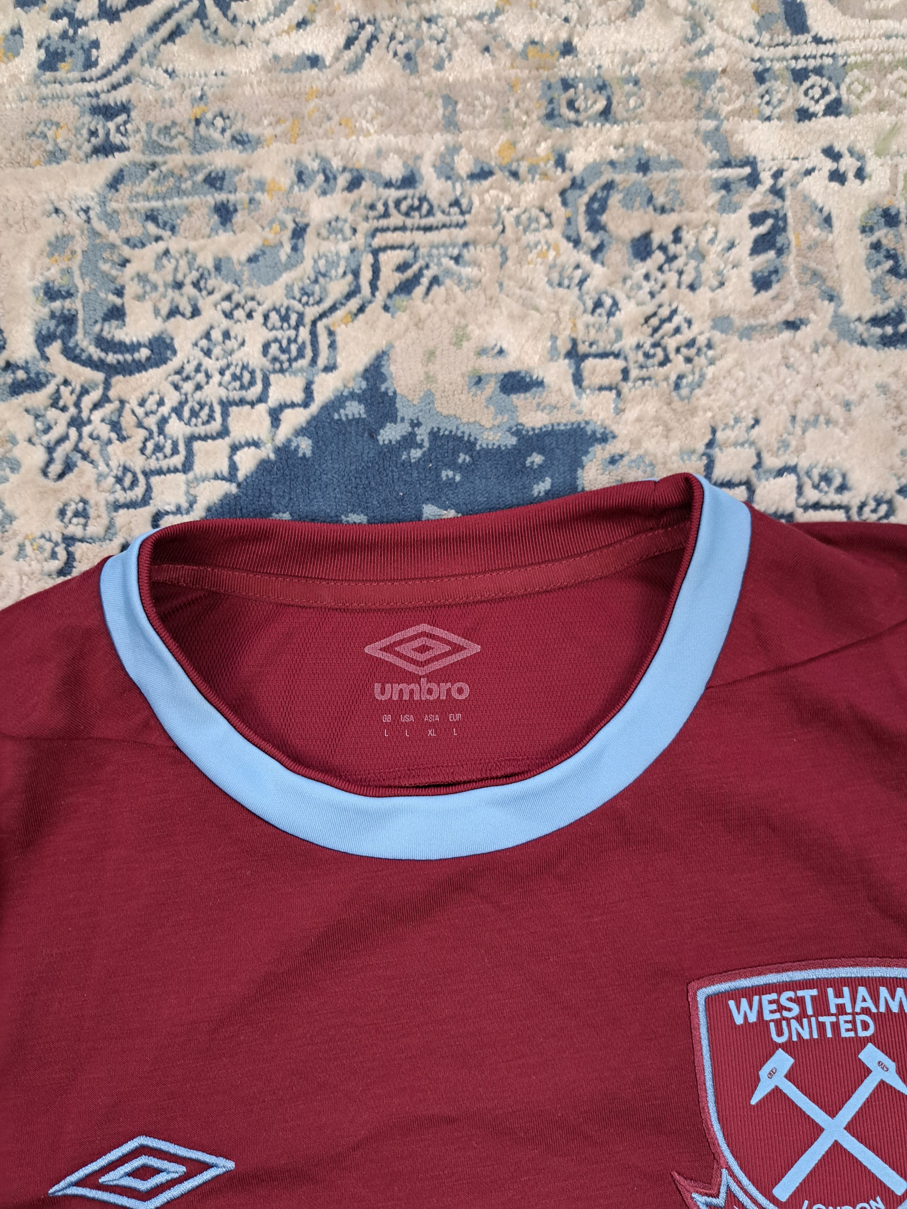 Umbro West Ham 2021 Home Kit Soccer Blokecore y2k Rare Size US M / EU 48-50 / 2 - 3 Thumbnail
