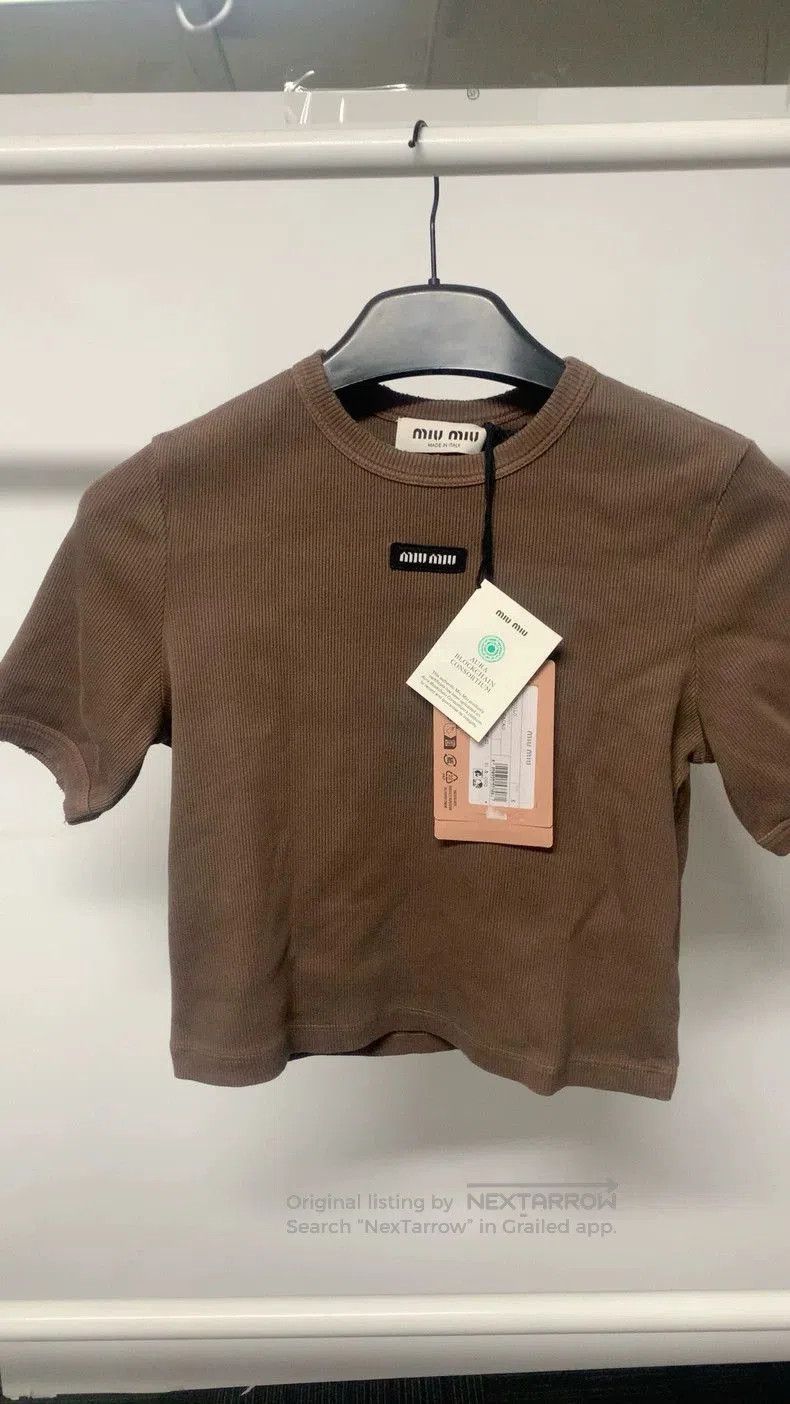 Miu Miu Miu Miu Brown Short Sleeve T. Size US S / EU 44-46 / 1 - 4 Thumbnail