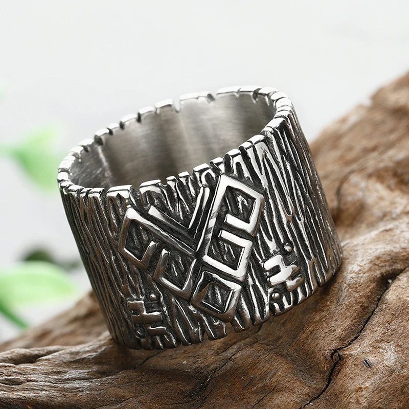 Japanese Brand × Jewelry × Vintage Rune Wide Band Ring Size ONE SIZE - 2 Thumbnail
