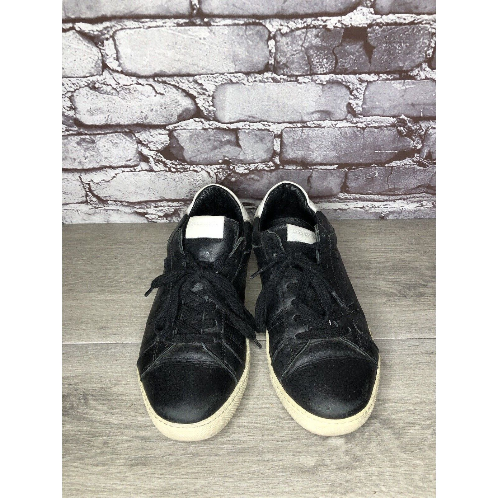 Allsaints AllSaints Sheer Black White Leather Low Casual Sneakers Wome Size US 9 / IT 39 - 20 Thumbnail