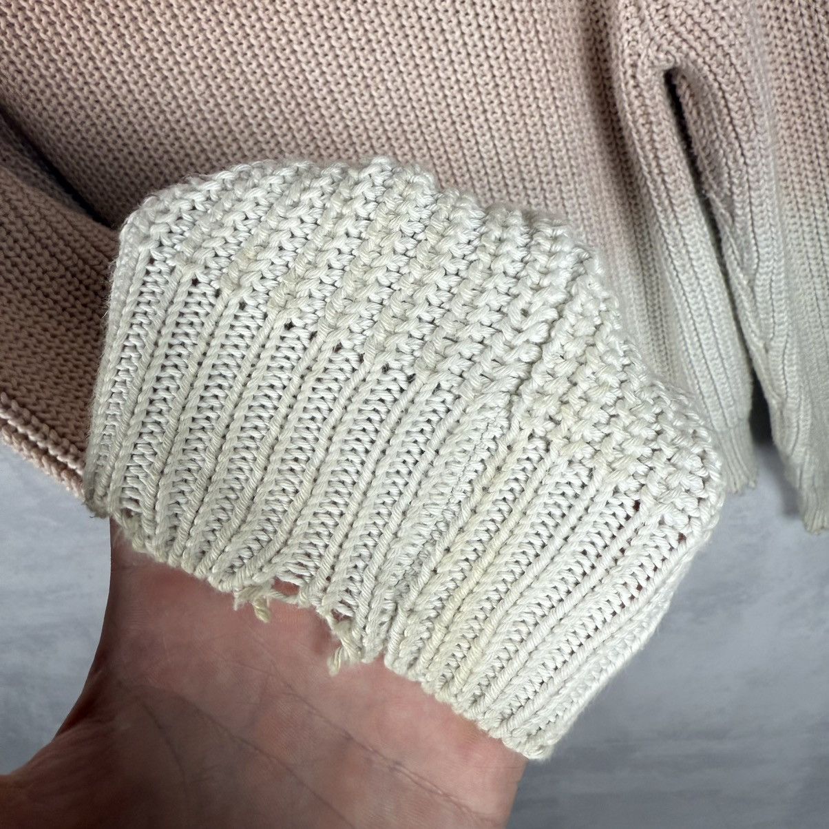 Zadig & Voltaire Zadig&Voltaire Kary Cow Distress Cotton Wool Knit Sweater Size XS / US 0-2 / IT 36-38 - 21 Thumbnail