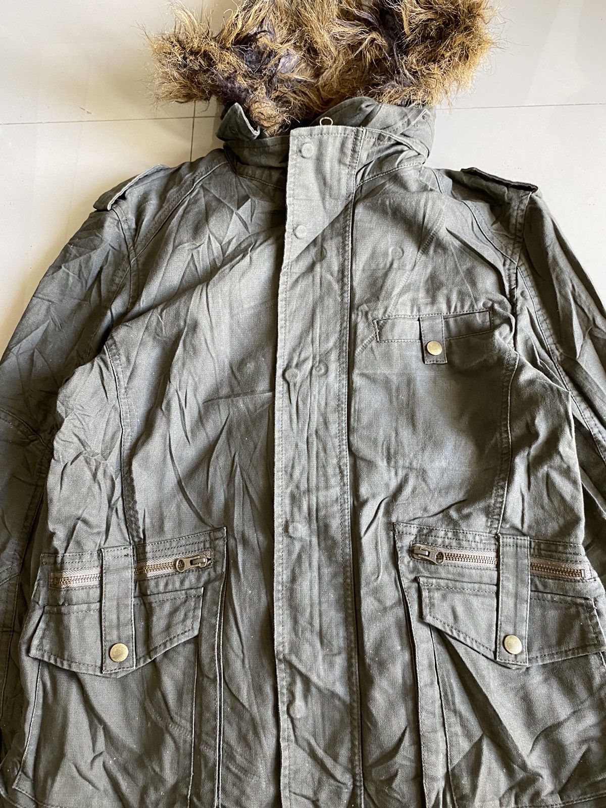 If Six Was Nine × Le Grande Bleu (L.G.B.) × PPFM 2000s PPFM faux fur parka heavy jacket Size US M / EU 48-50 / 2 - 4 Thumbnail