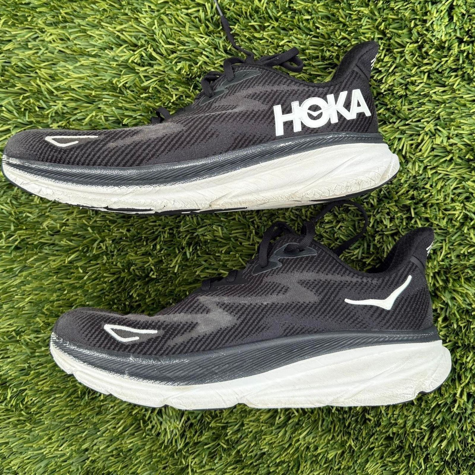Hoka Hoka One Clifton 9 Running Trainers Black White Size US 10.5 Size US 10.5 / EU 43-44 - 4 Thumbnail
