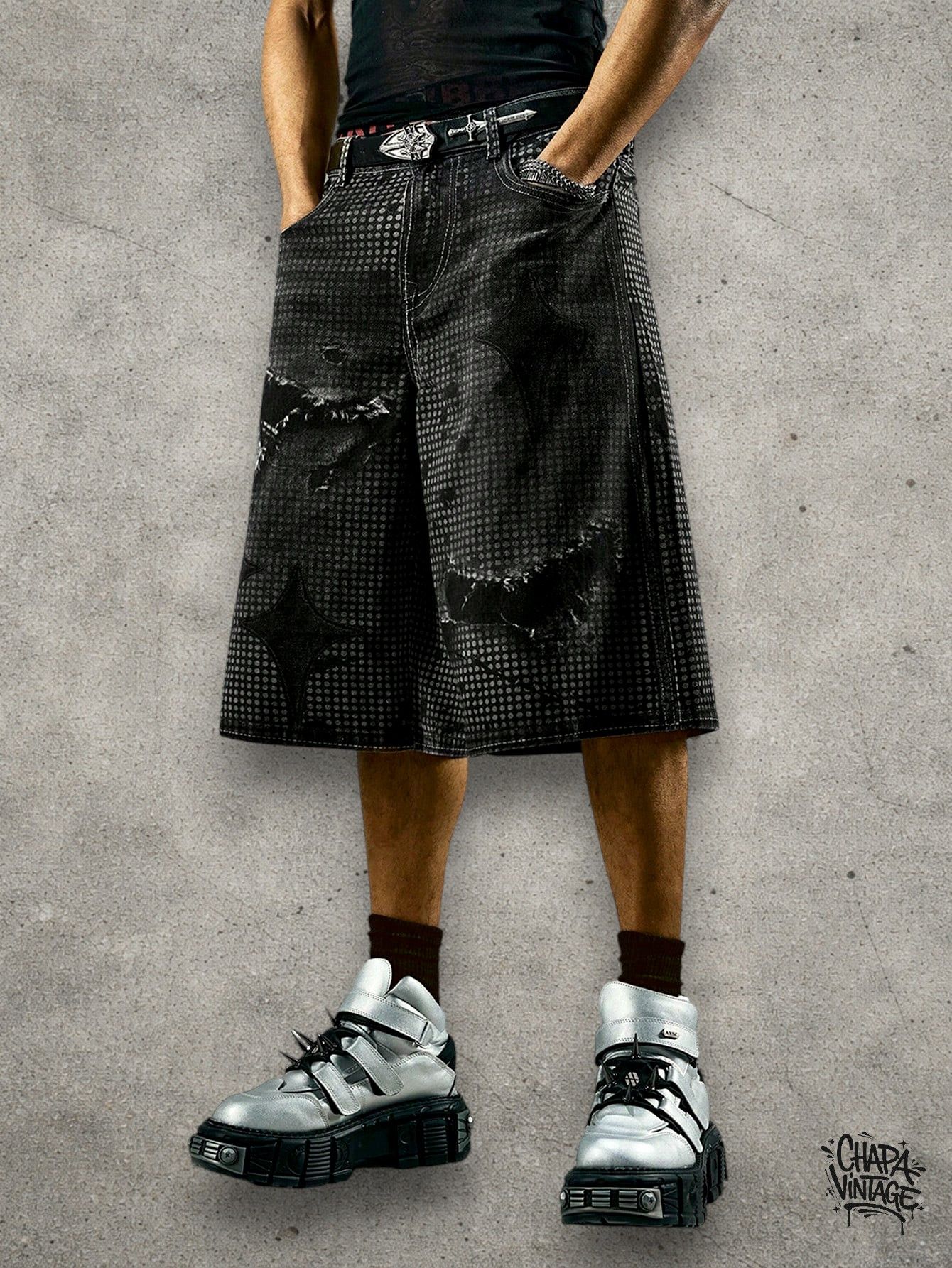 Japanese Brand Ripped opium goth shorts Size US 32 / EU 48 - 2 Thumbnail