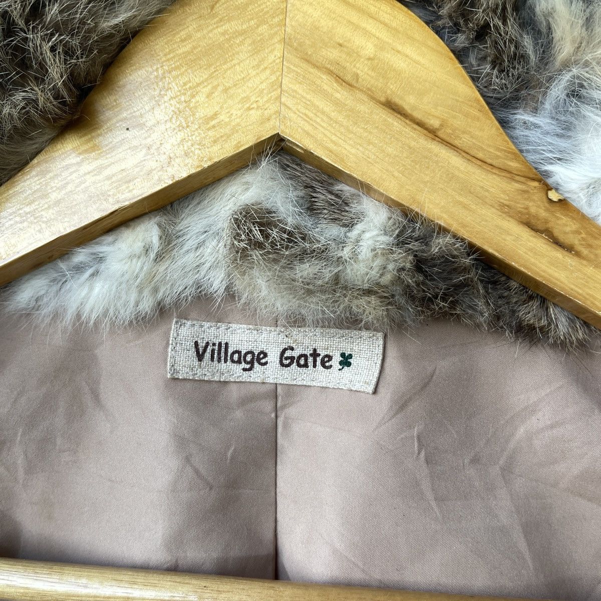 Other Vintage Real Rabbit Fur Mottled Coat Size M / US 6-8 / IT 42-44 - 6 Thumbnail