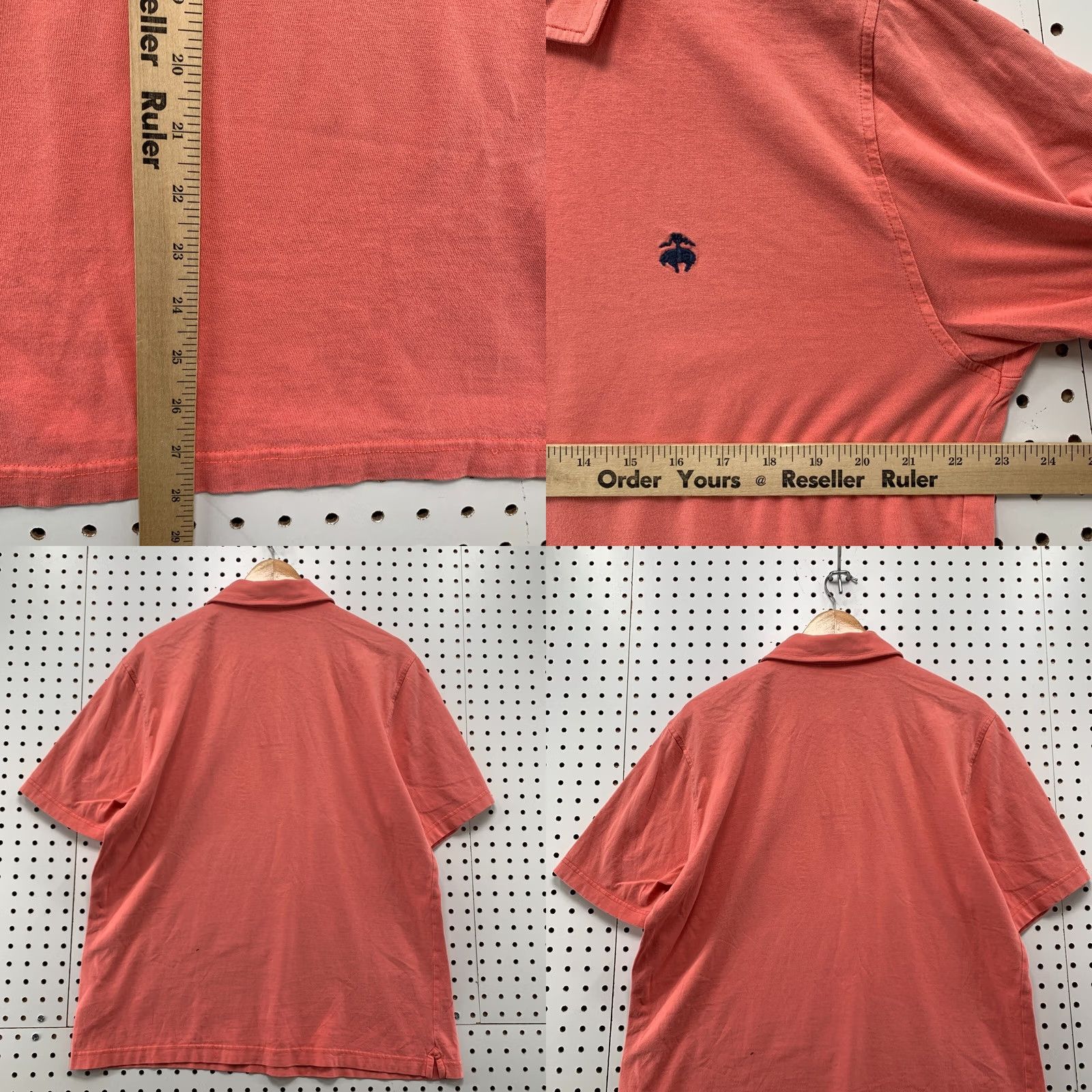 Brooks Brothers Brooks Brothers Collared Polo Shirt Mens L Coral Short Sleeve Casual Polo 23X28 Size US L / EU 52-54 / 3 - 9 Thumbnail