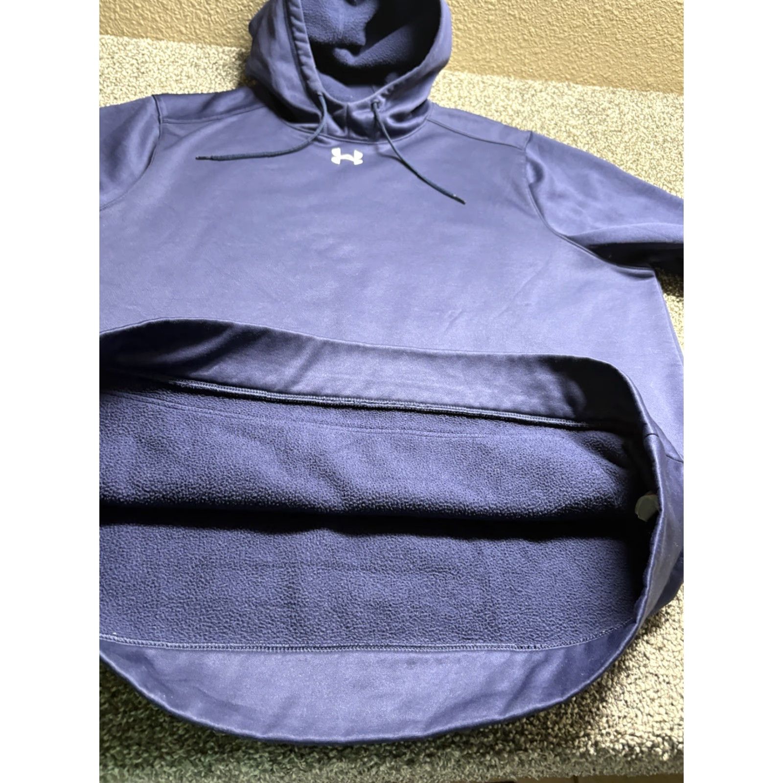 Under Armour Under Armour Hoodie Mens 3XL Blue Sweatshirt Fleece Lined Coldgear Hooded Pullover Sweatshirt Regular Fit Mens Blue 3XL Size US XXL / EU 58 / 5 - 7 Thumbnail