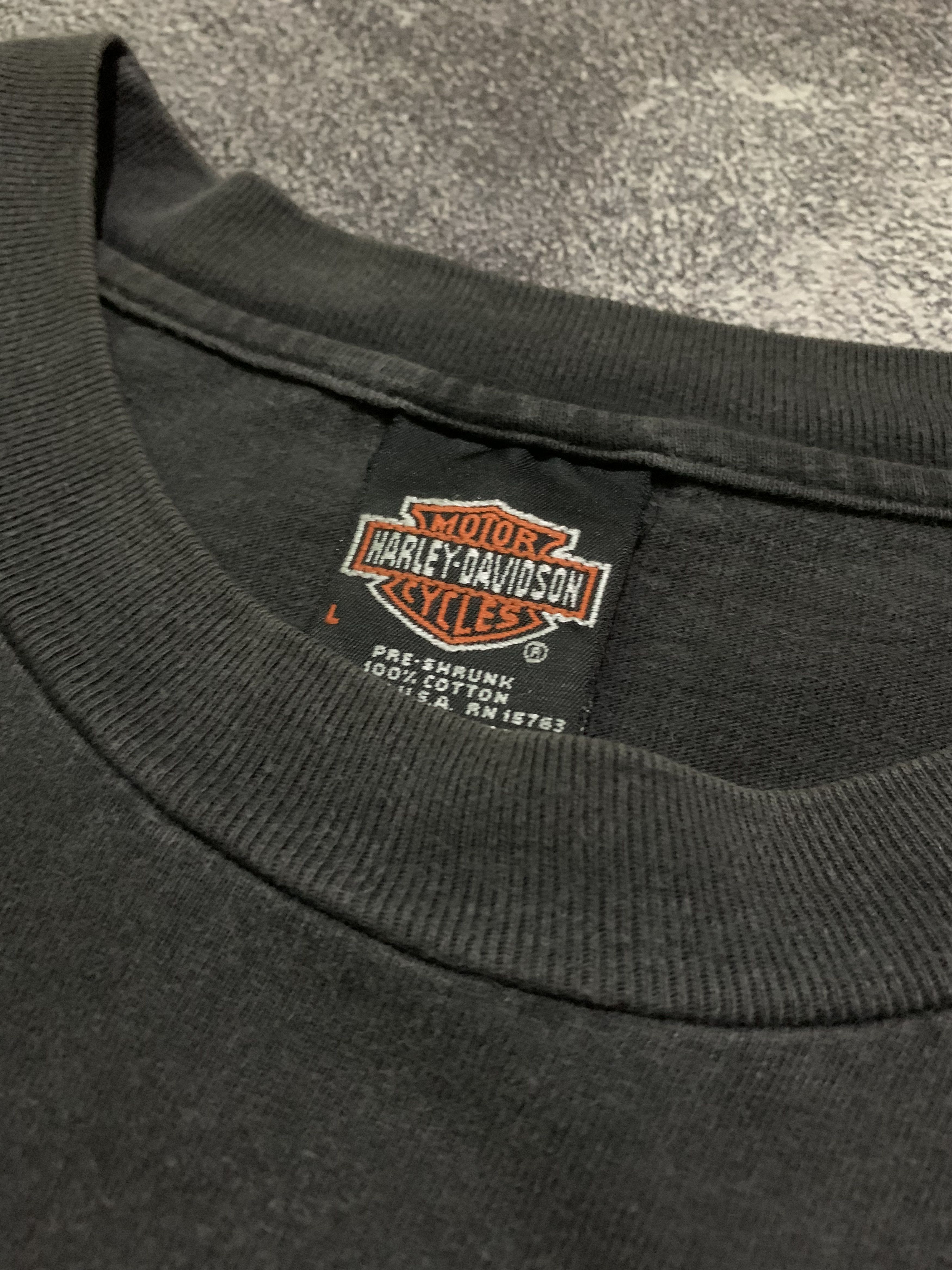 Harley Davidson 💎 Vintage Long Sleeve Flame Harley Davidson Tee Size US L / EU 52-54 / 3 - 6 Thumbnail