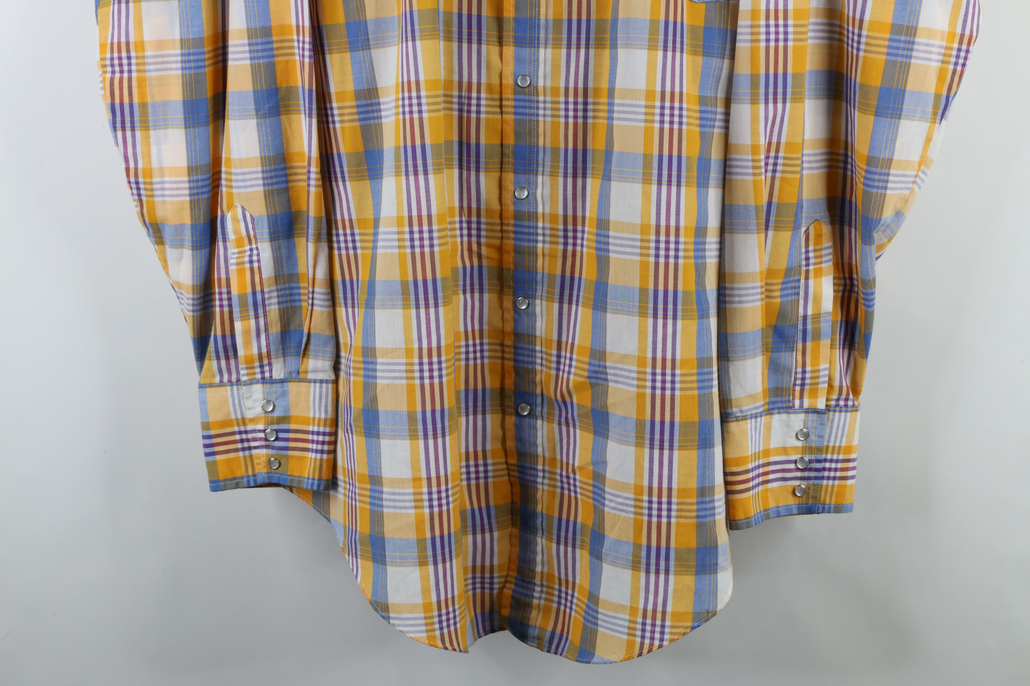 Vintage Vintage 90s Rockabilly Western Rodeo Snap Button Shirt Plaid Size US XXL / EU 58 / 5 - 3 Thumbnail