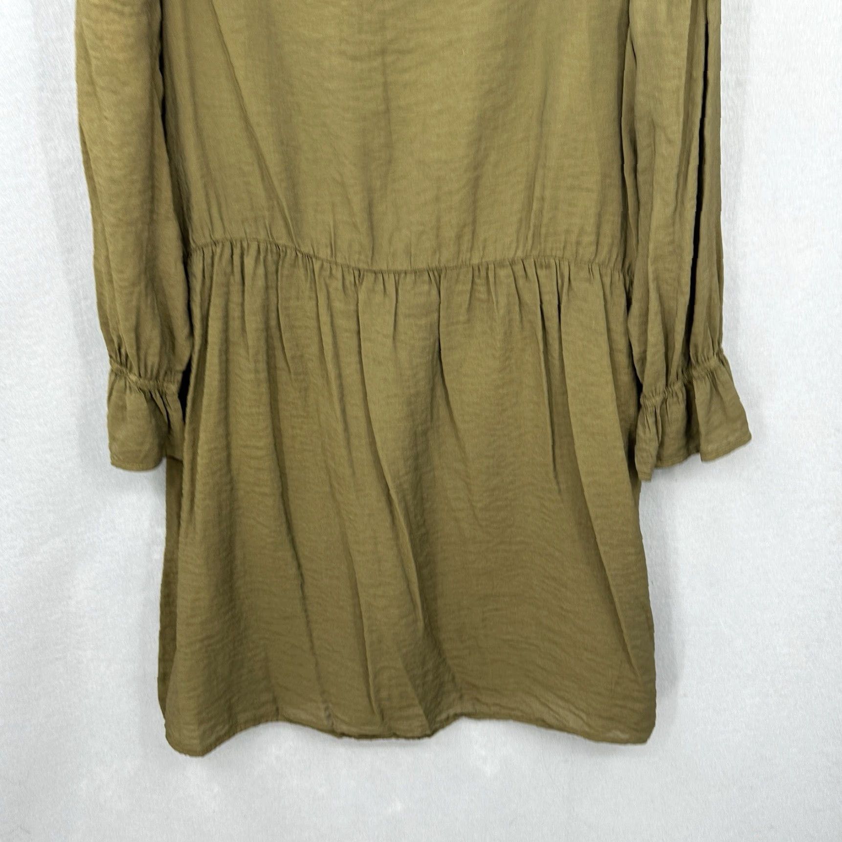 Anthropologie Lacausa Anthropologie Dress Womens M Green Mini Cottagecore Lagenlook Quiet READ Size M / US 6-8 / IT 42-44 - 5 Thumbnail