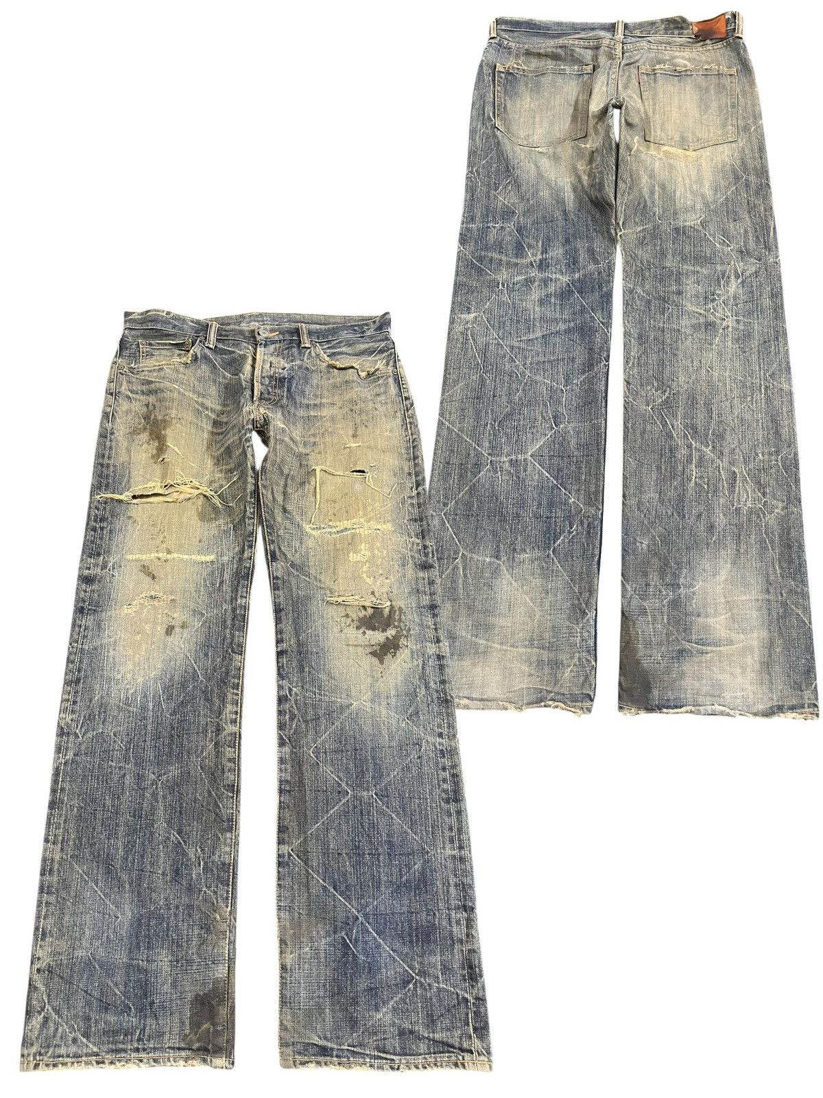Eternal × If Six Was Nine × Japan Blue Vintage Eternal Mudwash Ripped Distressed Denim Size US 35 - 1 Thumbnail