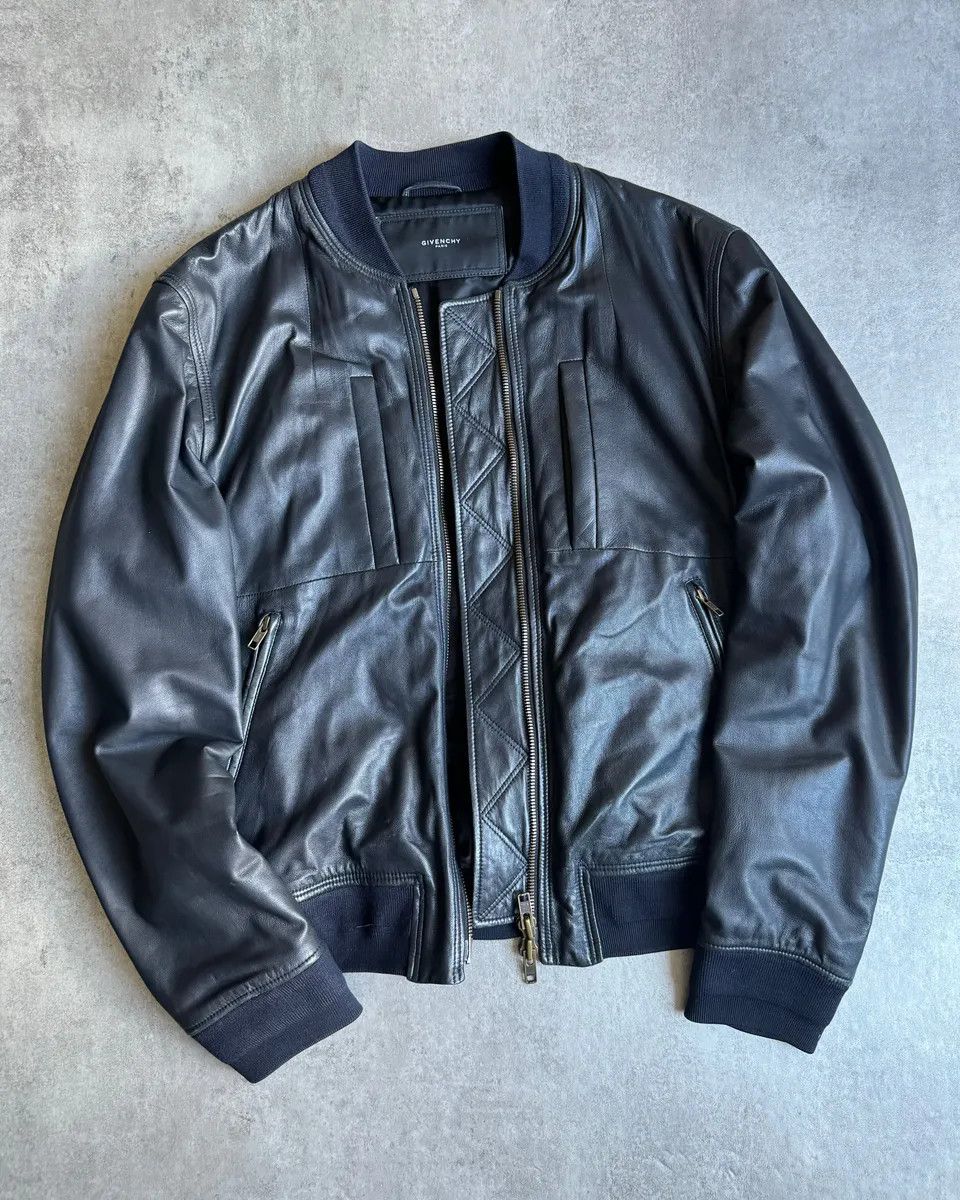 Givenchy SS2013 Givenchy Black Leather Brut Leather Jacket by Riccardo Tisci Size US L / EU 52-54 / 3 - 8 Thumbnail