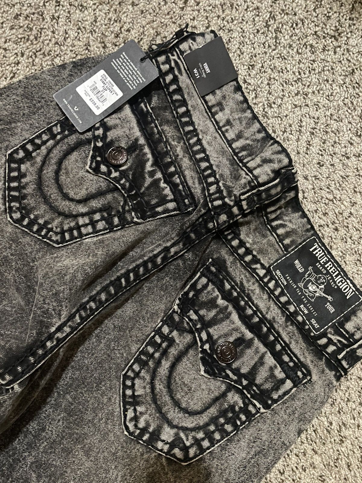 True Religion True Religion Vinny Ultra Baggy Jeans 31 x 34 Size US 31 - 4 Thumbnail
