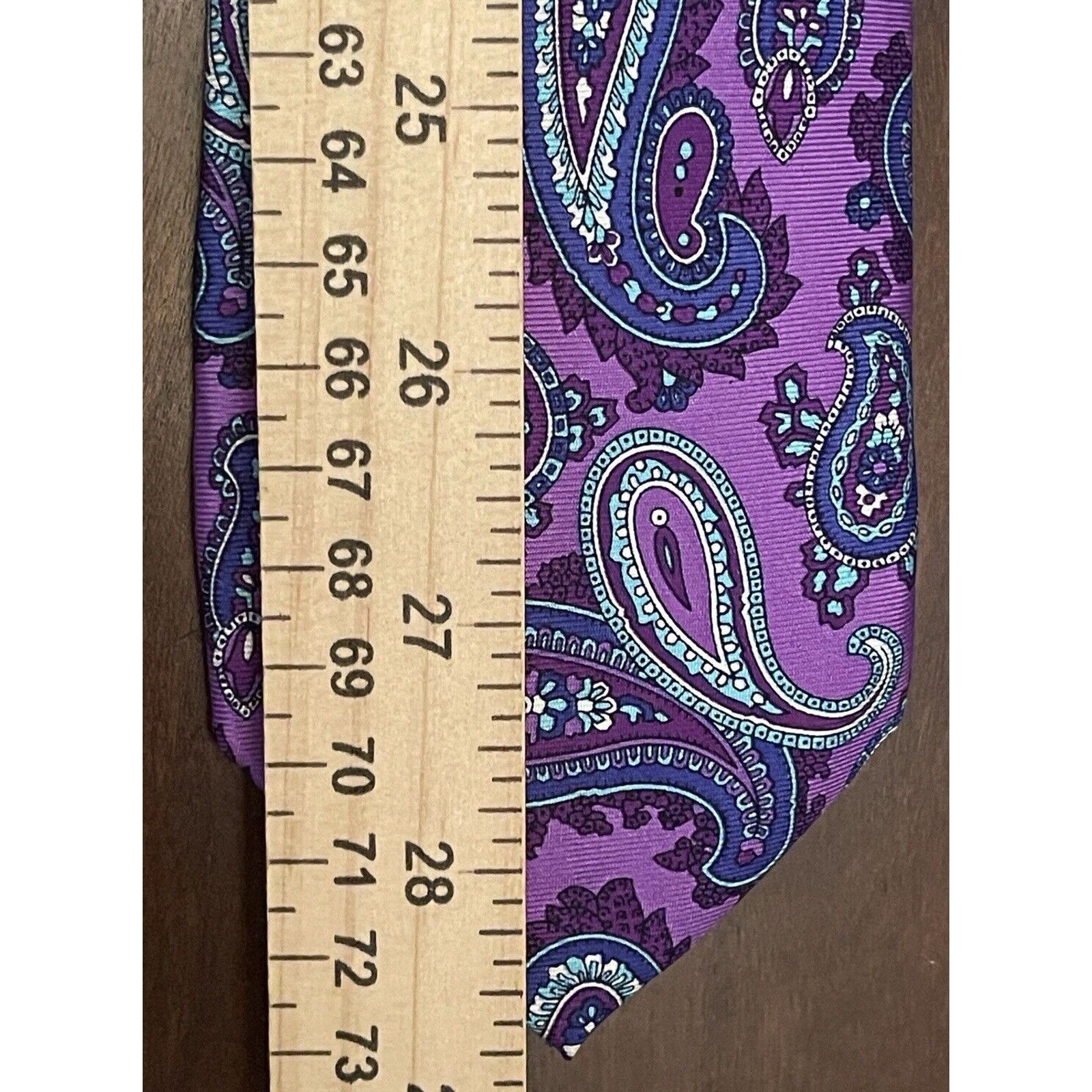 Chaps Chaps Purple Blue 100% Silk Men’s Neck Tie Made In China Size ONE SIZE - 5 Thumbnail