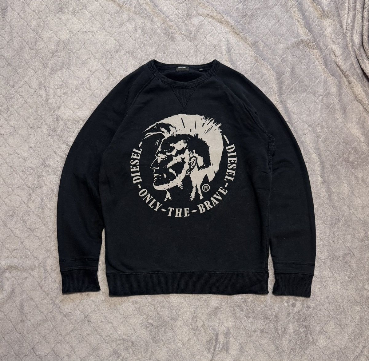 Diesel × Vintage Vintage y2k Diesel Big Logo Sweatshirt Size US M / EU 48-50 / 2 - 1 Thumbnail