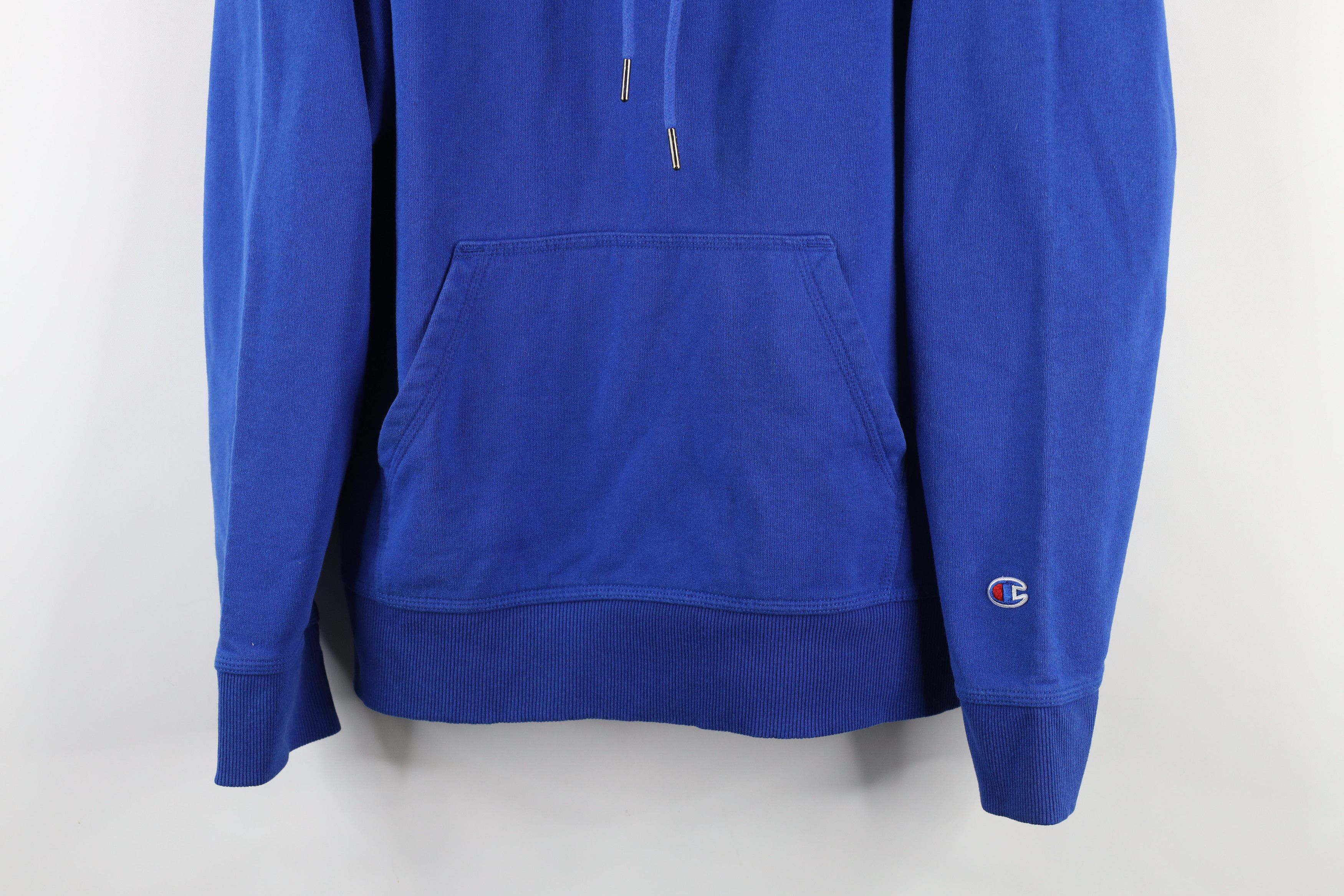 Champion × Vintage Vintage Champion Monochrome Hoodie Sweatshirt Royal Blue Size US L / EU 52-54 / 3 - 3 Thumbnail
