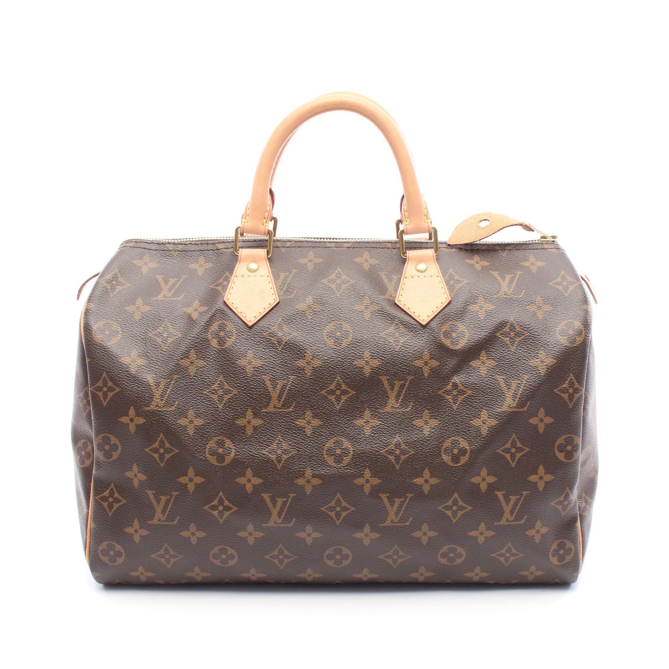 Louis Vuitton Louis Vuitton Speedy 35 Monogram Handbag Leather Brown Size ONE SIZE - 1 Thumbnail